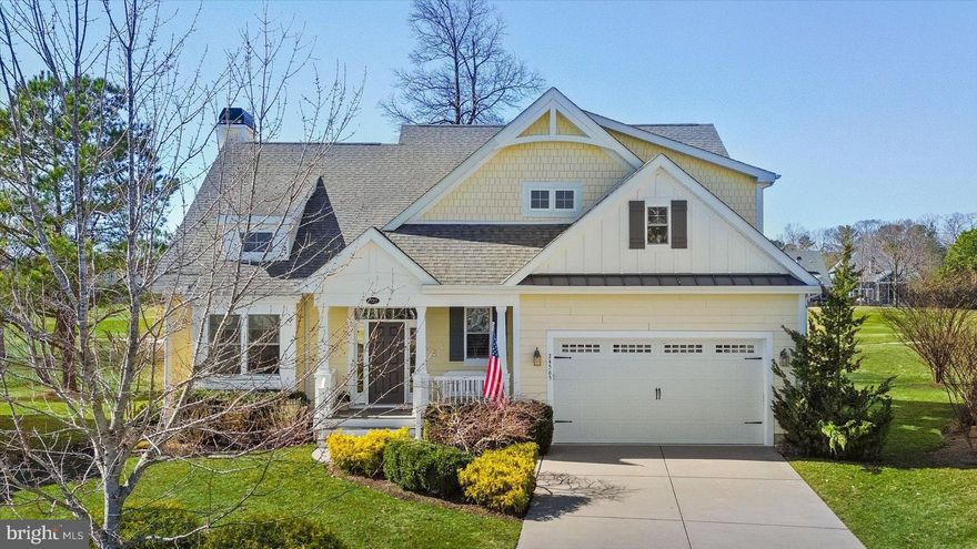 Beautifully positioned on a quiet cul-de-sac along the 14th fairway, this thoughtfully designed 4 bedroom, 3 full bath home captures sweeping westerly views and stunning sunsets across the course. Expansive windows along the rear of the home frame the scenic setting, filling the interior with natural light and providing picturesque views throughout the day.

The main living spaces feature hardwood flooring and a dramatic two-story living room with a gas fireplace, creating an open and welcoming atmosphere. The layout offers exceptional flexibility with two bedrooms on the first floor, including an expanded primary suite including a sitting area, custom designed closet system, and a recently renovated spa-inspired bath designed for relaxation. The second main-level bedroom can easily function as a study or home office, ideal for today’s lifestyle.  Outdoor living is just as inviting, with a beautifully designed large paver patio featuring a stone knee wall, offering the perfect place to relax, entertain, and enjoy peaceful golf course views and glowing evening sunsets.
Upstairs, a loft style living area provides additional gathering space for guests or family, accompanied by two bedrooms and a full bath. An unfinished bonus room offers exciting possibilities—perfect for additional storage or ready to be transformed into another bedroom, office, fitness studio, hobby room, or private retreat.
With its peaceful setting, versatile floor plan, and beautiful golf course views, this home offers a wonderful opportunity to enjoy the relaxed lifestyle and natural beauty of life in the Peninsula.
Enjoy the Peninsula lifestyle, where coastal beauty meets exceptional amenities in a private, gated community on the Indian River Bay. The Jack Nicklaus Signature golf course, private bay beach, indoor and outdoor pools, full-service spa, state-of-the-art fitness center, tennis and pickleball courts, miles of scenic nature trails, and a vibrant clubhouse with dining and year-round social activities. Life at the Peninsula offers the perfect balance of relaxation, recreation, and community along Delaware’s beautiful coast. Club membership is required, choose from 3  levels, see disclosures.