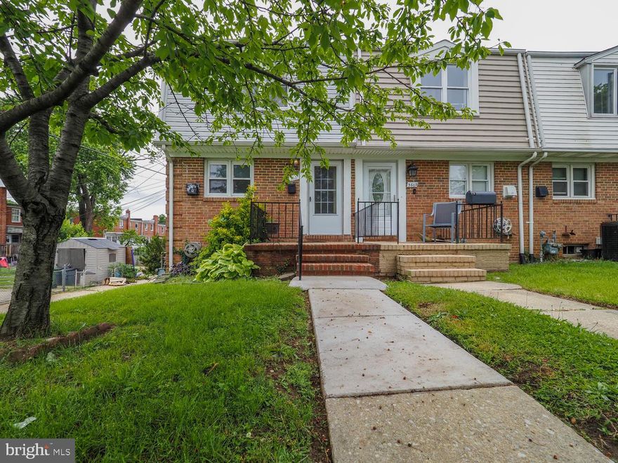 Three bedroom end of group townhouse located in the Violetville community of Baltimore City.  This home features a beautiful large front kitchen with room to work.  Plenty of counter and storage space, a dining room to accommodate a large table and chairs and a spacious living room.  The upper level has 3 spacious bedrooms and 1 full bath.  Basement level includes a family/rec room plus a utility room and another half bath.  Plenty of space outside to enjoy your favorite summer activities.  Parking pad in rear of lot.  Pets ok on a case by case basis with additional deposit.  Water included.  Landlord requires all applicants to have a 680+ credit score.