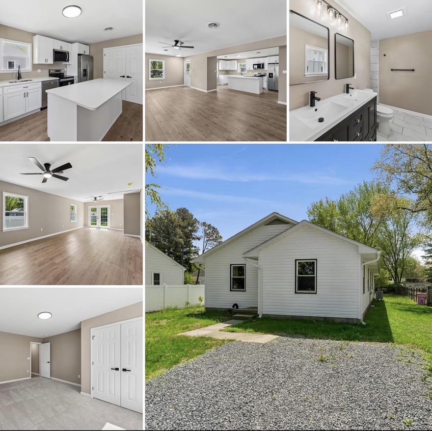 *PRICE IMPROVEMENT!*  Welcome to this beautifully renovated ranch-style home offering 4 bedrooms, 2 full bathrooms, and a spacious open floor plan designed for modern living. Completely remodeled from top to bottom, this move-in ready property combines style, comfort, and functionality in every detail.

The stunning kitchen features sleek quartz countertops, stainless steel appliances, and a large pantry, making it perfect for everyday living and entertaining alike. The open layout flows seamlessly into the main living areas, creating a bright and inviting space for gatherings.

Both full bathrooms have been thoughtfully updated with ceramic tile flooring, spacious showers, and top-of-the-line vanities. The primary suite offers a private retreat with a luxurious dual vanity sink, ceramic tile flooring, and an oversized stand-up shower.

Step outside to enjoy the huge backyard with endless possibilities for entertaining, gardening, play, or simply relaxing outdoors. Conveniently located near the Chesapeake Bay, you’ll have easy access to boat ramps, beaches, parks, and countless recreational opportunities.

This fully remodeled gem is the perfect blend of modern upgrades and coastal lifestyle—don’t miss your chance to call it home!

Schedule your showing before it's too late!