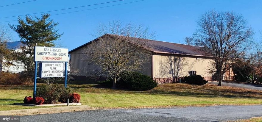 Multi-use, Suburban Commercial zoned 10,000sf building on 2 acres. The building was built in 1992 by Amish pole builders and has been a carpet/flooring store ever since. The building it easily adaptable to your use because of the inherent simplicity of post and beam construction. Permission needed for an appointment, so please allow time for a showing to be arranged. Make your dreams come true here!