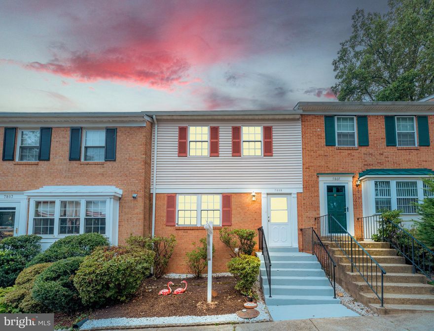 ** Roof 2021, Deck 2021, Water Heater 2025, Appliances 2022 ** Welcome to 7805 Trevino Lane — a beautifully updated freshly painted throughout townhome featuring 3 bedrooms, 2 full baths, and 2 half baths in the heart of Falls Church! This charming home offers the perfect blend of location, style, and community.

Step inside through a separate entry foyer and enjoy the fresh, modern look with sleek hardwood floors and newly painted interiors on the main level. The kitchen is equipped with newer stainless-steel appliances and space for a breakfast table, while the separate dining room flows seamlessly into the sunlit living room. From here, step out onto the private deck — ideal for relaxing or entertaining — overlooking community green space and the scenic Jefferson District Park.

An updated powder room rounds out the main level. Upstairs, the spacious primary suite includes a walk-in closet and an updated en-suite bath. Two additional bedrooms and a refreshed hall bathroom provide ample space for family or guests.

The finished basement offers even more living space, complete with brand-new carpet, a large family room, and a convenient half bath.

Located inside the Beltway, this home provides quick access to Tysons Corner, downtown Falls Church, and the Mosaic District’s shopping and dining. Plus, it’s just steps from the community swimming pool.

Move-in ready and perfectly situated — welcome to your new home!
