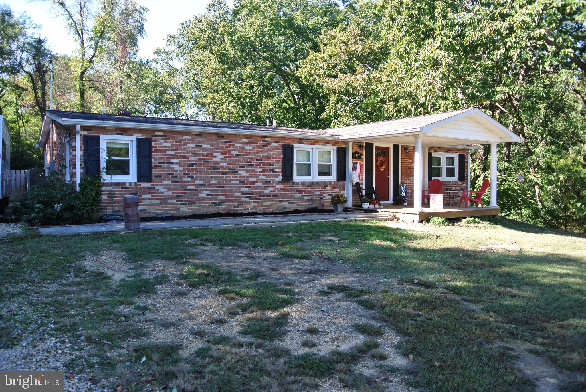 Well Maintained Rambler is move in ready. Roof is three years young. Windows have been replaced. Large concrete patio for relaxing cookouts and gatherings. Bamboo Floors in Family Room. Updated Kitchen and Baths. High Speed internet is available through Verizon FIOS or Comcast. Large 20 x 24 Metal Storage Shed with Concrete Floor for all your toys. Above Ground Pool. Two minute walk to the Nanjemoy Creek and some of the best Bass Fishing in the world. Great commuting location. Minutes from Rt 210 for the DC commuters. NO HOA.