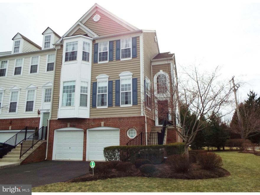 Welcome to this beautiful,end-unit townhome majestically seated on a premium tree-lined lot, on a quiet cul-de-sac, in the much sought-after Central Bucks School District.  Upon entering you are greeted with a lovely 2-story foyer and gleaming hardwood floors.  The first floor welcomes you with 9' ceilings, walls of windows and a bright and open floor-plan. Hardwood flooring flows throughout the kitchen, breakfast area and family room with beautifully appointed gas-fireplace.  The kitchen is equipped with 42" wood cabinets, pantry, an abundance of counter space, double-sink, newer appliances & recessed lighting.  Enjoy entertaining in the open dining room which flows to the living room and onto the deck with elevated views for warm weather gatherings. French doors lead to a private office/study for those quiet times, and a lovely powder room completes the main level. A beautiful master suite boasts a wall of windows, tray ceiling, large walk-in closet and beautiful ensuite appointed with large soaking tub, double sink vanity, walk-in shower, and ceramic tile, all neutral in color. Second and third bedrooms are large with great closet space.  Full ceramic bath can be accessed from 2nd bedroom or hallway.  Walk-out Basement is fully finished as media/game-room with a huge walk-in storage closet. All carpeting is brand-new, and walls finished in neutral tones. Two car garage is equipped with a large walk-in storage area and inside access for your convenience.  Quiet location, convenient to Rt.611, shopping and schools.  Schedule your appointment now!