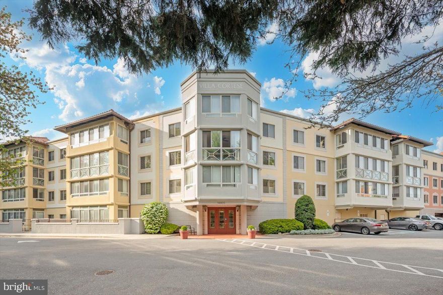 Welcome to this beautifully updated 2-bedroom, 2-bath condo in the desirable Villa Cortese at Leisure World.  Leisure World is a premier gated community for 55+. Unit features: Luxury Vinyl Flooring throughout,  foyer with large closet, spacious living room, all season sunroom with view of common area, dining area with contemporary chandelier, eat-in kitchen with white cabinetry, granite countertops, two pantries, and stainless-steel appliances, spacious primary bedroom with two closets including a walk-in closet and full bath, additional bedroom with walk-in closet and attached bath, washer and dryer in unit,  ample storage, and extra storage bin on the ground floor.  Conveniently close to the elevator.    Villa Cortese offers a  remodeled lending library, party room for community gathering, guest suite that can be rented for the night, &  ample guest parking,  Enjoy all the amenities that Leisure World has to offer: two clubhouses, indoor/outdoor pools, fitness center, 18-hole golf course, tennis/pickle ball courts, restaurants, clubs to join, security, gated community, medical center, art studio, ceramics studio, lapidary studio, community gardens, wood shop, library, & walking paths etc.  Free shuttle bus within the community and to nearby shopping center.  MOVE-IN READY.  Great Unit, Great Price, Great Community!  A must see…