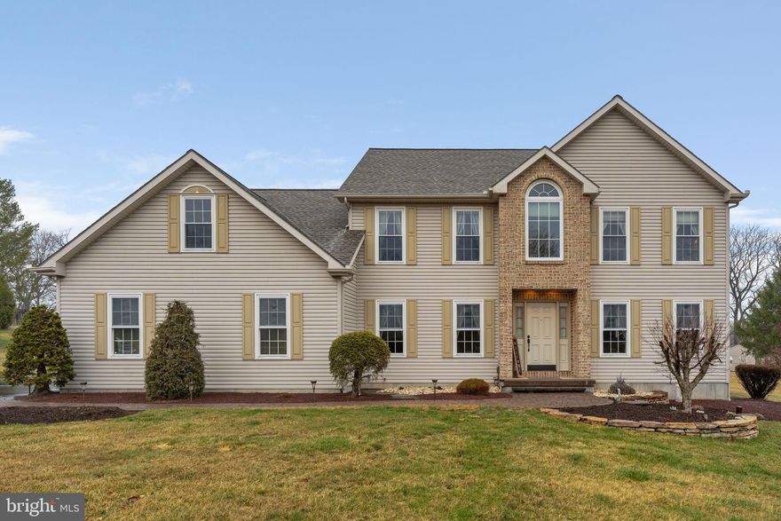 ****Multiple Offers Received****Please submit highest & best offer by 3/31 @5:30pm. Welcome home to this four bedroom center hall colonial in Northampton schools, located on a quaint cul-de-sac. Large well lit foyer welcomes all who enter with the large arch top window and cathedral ceilings. The formal dining room exudes elegance and warmth from the hardwood flooring and floor to ceiling drapery. The main level living room is ample size to accommodate friends and family and has brick fireplace with the convenience of a propane insert. Highly desirable modern kitchen layout w island prep area complete with bar height seating area that flows with an open concept to the eat-in area. Kitchen has maple cabinetry, pantry cabinet adding storage and recessed lighting. As the weather begins to warmup you're sure to enjoy eating on the sprawling rear deck, just steps from the kitchen with it's own hot tub. Main level also has half bath and convenient first floor laundry, that finish the first floor. Second floor has four bedrooms, two full baths, including a full master suite with walk-in closet. Master bathroom has been renovated with a standup shower, new LVT and granite double sink. The lower level offers additional living space w lower level family room and rec room areas as well as additional storage. Attached oversized two car garage with blacktop driveway, 1 acre flat level lot, well manicured landscaped yard with great curb appeal, and storage shed complete this beautiful home. Call to confirm your showing today!!! Quick closing possible.