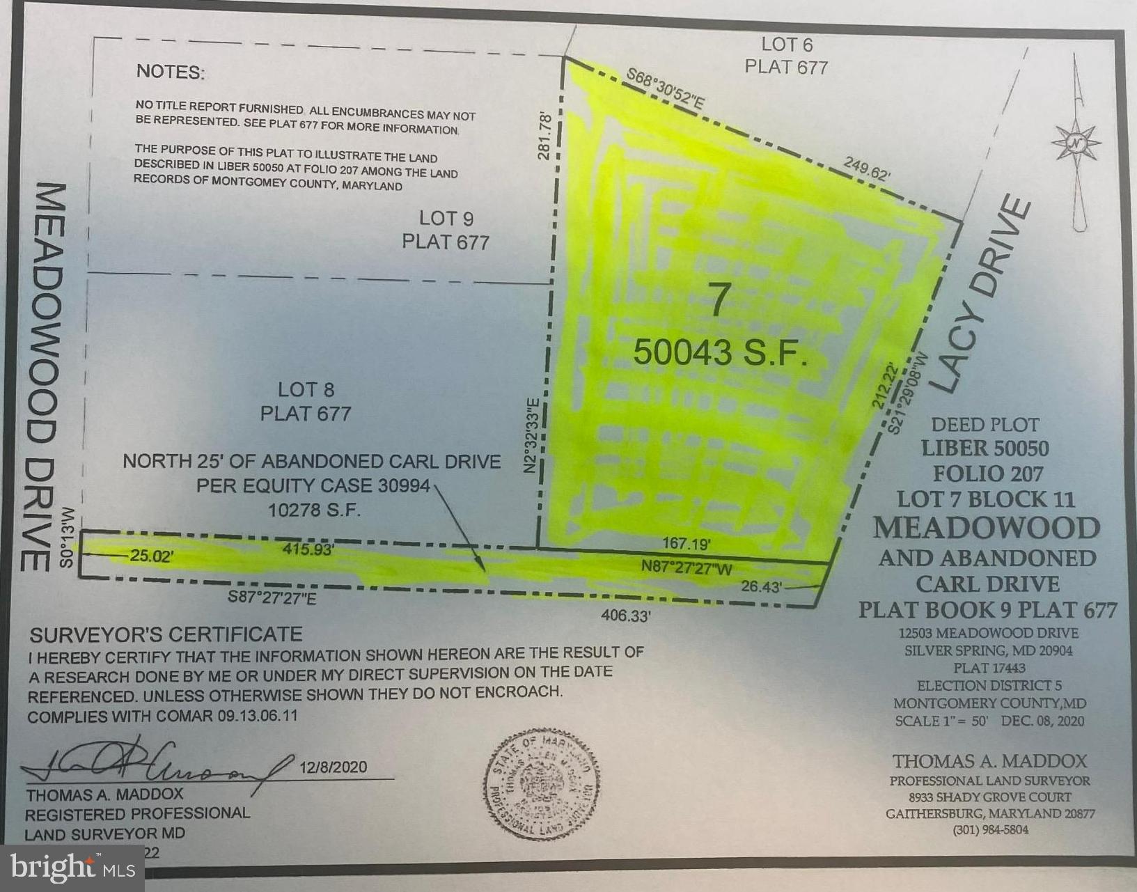 Come build your dream home on this 1+ acre wooded lot in Wolf Acres with water and sewer available at the street, not well or septic. Agent can provide builder referrals. This Lot allows for a private setting with a pan handle entrance over 25 feet wide from Meadowood Drive ready for a future driveway to access your peace and quiet oasis. Lot is located behind 12501 Meadowood and the access pan handle area is between 12501 and 12435 Meadowood. Close to major local roads and commute to DC.