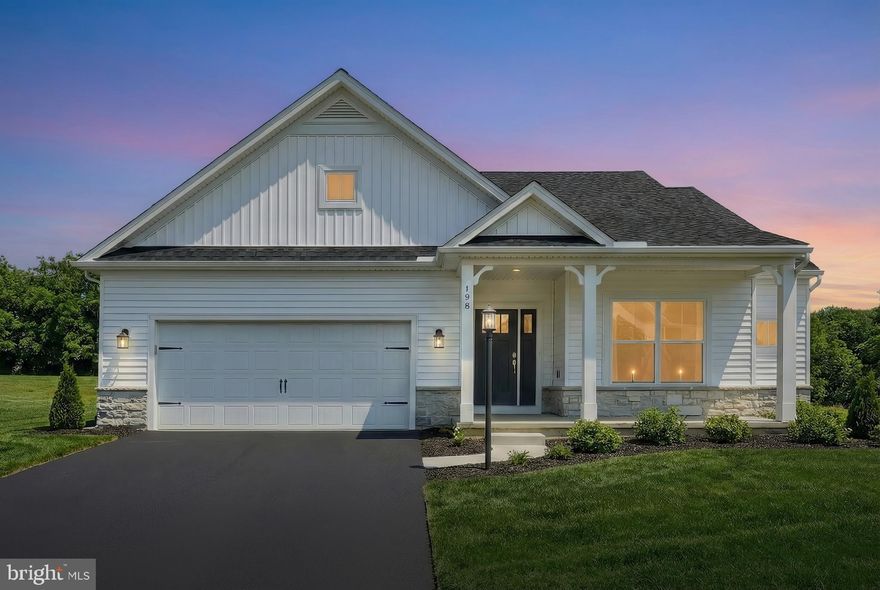 Please note: Property taxes are currently based on land value only. As this is a new construction, the final assessed taxes will be determined by the county after completion and may differ from the current amount shown.

✨ Brand New Build Ranch Home – $79,000+ in Upgrades – Immediate Occupancy! ✨Quality built by Berks Home, the Abbey Model..
Why wait to build when you can move right into this quality-built ranch-style home on a premium lot with over $79,000 in upgrades? This thoughtfully designed home blends style, comfort, and convenience — perfect for today’s lifestyle. Charming Curb Appeal! A sweet covered front porch welcomes you into a spacious foyer, ideal for your favorite entryway furniture to greet guests in style. Bright & Open Living,
The deep, light-filled open floor plan features luxury vinyl plank flooring throughout the main living areas. The great room boasts a tray ceiling, a gas fireplace with a beautiful mantle, and abundant recessed lighting. Adjacent is the sunroom with a cathedral ceiling and a wall of windows for soaking in natural light.
 The heart of the home is the kitchen with soft-close cabinets, quartz countertops, pull-out shelving, a Lazy Susan, and a generous island with pendant lighting. A spacious pantry, brand-new appliances, and a seamless flow to the dining room make entertaining easy. The oversized primary bedroom includes a huge walk-in closet and a spa-like en suite with double sinks and a walk-in shower. The convenient laundry room is located just steps away. Additional Bedrooms & Flex Space Two additional bedrooms are spacious and bright, with a full bath in between. The front bedroom — with its walk-in closet — could also be used as a home office or den. Extra Features You’ll Love: Plush carpet in bedrooms, Spacious 2-car garage with opener and utility sink, Sliding glass door off the sunroom will have a 10 x 16 composite deck with vinyl railings soon., Lower level ready for finishing, wrapped and ready to finish, Driveway parking for 4+ cars, Sidewalk community, Immediate Possession – No Waiting! While nearby homes are still under construction, this one is move-in ready today.  This is a rare opportunity to own a brand-new, tastefully finished home without the typical construction delays. Please see yard reseeding and updates in MLS Documents.
📞 Call now to schedule your private tour and see why this home is perfect for you!

The Builder warranty is transferable
Berks home warranty, at a high level, covers site work and grading, concrete and foundation, masonry, floors and walls, cabinets and countertops, carpentry, thermal and moisture protection, doors, and windows, finishes, fence, and fireplaces, mechanical systems, and electrical systems. Your two covers, plumbing supply system and waste system, and electrical system, years three through 10, cover the major structural elements of the house: arches and columns, floor systems, foundation, headers, roof, framing, structural beams, gutters, load-bearing walls, and partitions.