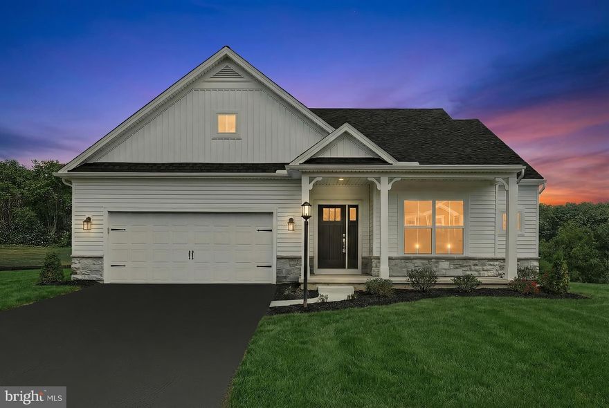 Please note: Property taxes are currently based on land value only. As this is a new construction, the final assessed taxes will be determined by the county after completion and may differ from the current amount shown.

✨ Brand New Build Ranch Home – $79,000+ in Upgrades – Immediate Occupancy! ✨Quality built by Berks Home, the Abbey Model..
Why wait to build when you can move right into this quality-built ranch-style home on a premium lot with over $79,000 in upgrades? This thoughtfully designed home blends style, comfort, and convenience — perfect for today’s lifestyle. Charming Curb Appeal! A sweet covered front porch welcomes you into a spacious foyer, ideal for your favorite entryway furniture to greet guests in style. Bright & Open Living,
The deep, light-filled open floor plan features luxury vinyl plank flooring throughout the main living areas. The great room boasts a tray ceiling, a gas fireplace with a beautiful mantle, and abundant recessed lighting. Adjacent is the sunroom with a cathedral ceiling and a wall of windows for soaking in natural light.
 The heart of the home is the kitchen with soft-close cabinets, quartz countertops, pull-out shelving, a Lazy Susan, and a generous island with pendant lighting. A spacious pantry, brand-new appliances, and a seamless flow to the dining room make entertaining easy. The oversized primary bedroom includes a huge walk-in closet and a spa-like en suite with double sinks and a walk-in shower. The convenient laundry room is located just steps away. Additional Bedrooms & Flex Space Two additional bedrooms are spacious and bright, with a full bath in between. The front bedroom — with its walk-in closet — could also be used as a home office or den. Extra Features You’ll Love: Plush carpet in bedrooms, Spacious 2-car garage with opener and utility sink, Sliding glass door off the sunroom will have a 10 x 16 composite deck with vinyl railings soon., Lower level ready for finishing, wrapped and ready to finish, Driveway parking for 4+ cars, Sidewalk community, Immediate Possession – No Waiting! While nearby homes are still under construction, this one is move-in ready today.  This is a rare opportunity to own a brand-new, tastefully finished home without the typical construction delays. Please see yard reseeding and updates in MLS Documents.
📞 Call now to schedule your private tour and see why this home is perfect for you!

The Builder warranty is transferable
Berks home warranty, at a high level, covers site work and grading, concrete and foundation, masonry, floors and walls, cabinets and countertops, carpentry, thermal and moisture protection, doors, and windows, finishes, fence, and fireplaces, mechanical systems, and electrical systems. Your two covers, plumbing supply system and waste system, and electrical system, years three through 10, cover the major structural elements of the house: arches and columns, floor systems, foundation, headers, roof, framing, structural beams, gutters, load-bearing walls, and partitions.
