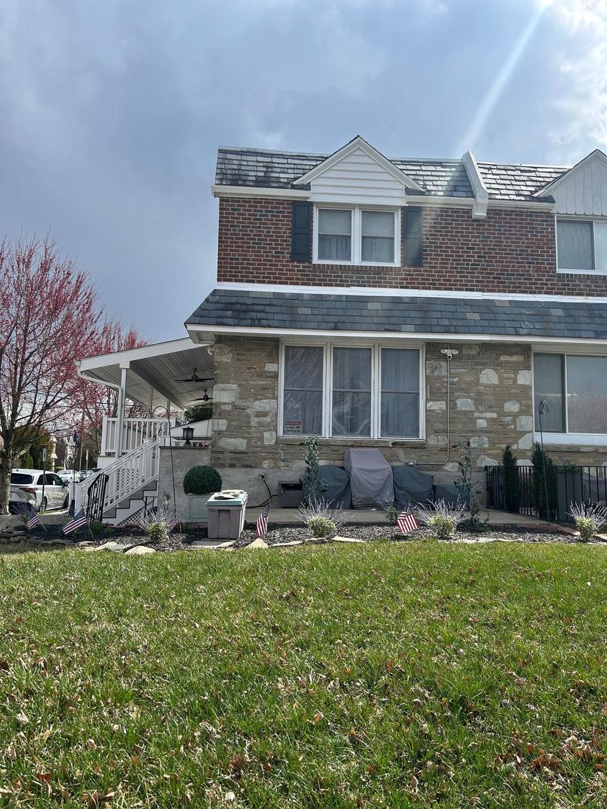 Welcome to this very spacious, updated home that is totally Accessible throughout. 4 Bedrooms, 3 Full Baths and 1 very large half bath.  Walk out finished basement has 1 Bedroom with a full Egress walkout door/window. 96” Closet, Full ADA compliant Bathroom with roll in shower. Laundry area, equipped with Washer & Dryer, additional room that can be used as an office, plenty of storage. Walk out to rear Private Driveway.  Parking on driveway and always plenty of street parking. Rear waterproof receptacle. Rear storage box.
First floor boasts a very large Accessible half bath, Living Room, Dining Room/Kitchen, very large with a portable Island and plenty of cabinet space, with additional 2 large 4 cupboard cabinets. Door from Kitchen leads directly onto side porch/deck and has direct access to the large Bruno wheelchair enclosed lift. The lift makes the second level very easily accessible.  It can also be used to transport carts, heavy bags, etc.  Handicapped walkway to rear 36” wide entrance.
The Living Room also has a door that leads to the side Deck/Porch. 
The large deck/porch is 36’ x 9’ and spans from the front of the property to the rear, it is wide enough to fit plenty of outside furniture and it is covered. Deck furniture is included.  Deck has 2 ceiling fans, 2 waterproof receptacles, 2 outside water hoses with storage boxes and 2 sets of stairs (1 on either end of deck)
Second floor has 3 bedrooms. Main bedroom has a private full bath. The other 2 bedrooms share a hallway bathroom.  All rooms have plenty of closet space and plenty of light. 
HW floors throughout, CT in Kitchen, Engineered HW in basement. A Bryant Central AC and new returns system from basement to 2nd floor installed in 2023. New Humidifier 2024. Ultraviolet air scrubber, HW heater/York furnace 2022.   Heater vents to the outside property does not need a chimney.  All new 200amp Elec. Hardwired for WiFi. All new pipes from street into property. Sub pump. French drain. Basement walls all sealed and weatherproofed. Home surge protector. 4 wired Ring flood cameras, 2 wired Ring doorbell cameras. New downspout box.