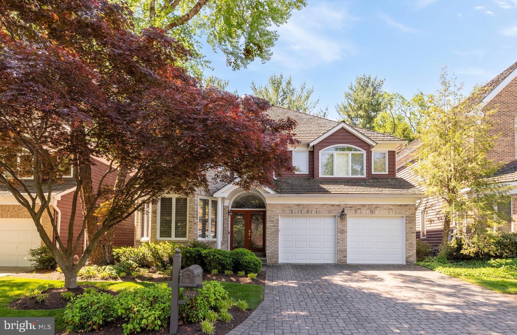 Welcome to 5512 Thornbush Court in Grosvenor Woods, one of Bethesda’s most convenient neighborhoods! This contemporary style colonial has been thoughtfully updated with quality renovations to include kitchen, bathrooms, mechanical systems and more! Equipped with an elevator, this home is ideal for every stage of life! Formal living and dining rooms plus a sun-soaked family room with skylights and fireplace provide plenty of room for entertaining. A cozy screened porch addition was professionally designed to reflect the style of the home and adds private outdoor living space, perfect for dinner on a summer evening. Upstairs features three generously sized bedrooms, including a grand primary suite with professionally designed closets, custom built-in storage and laundry. The primary bath has two vanities, custom mirrors and lighting, glass enclosed shower, separate tub and heated floor and towel rack … Very luxurious! The two secondary bedrooms share a connecting bath which is also beautifully renovated with chic Porcelanosa tile. All baths were designed and remodeled by Elite Kitchens & Baths and feature custom cabinetry and high-end fixtures and finishes. An additional bedroom and bath are located on the lower level, in addition to a large family room and plenty of storage. This home has all the extras: custom built-ins, plantation shutters, window treatments and storage shelving convey. Park in the two-car garage with EV charger and epoxy floor and take advantage of this fabulous walkable neighborhood. It’s less than a mile to Metro, the Bethesda Trolley Trail, Wildwood Shopping Center, Grosvenor Market, Wildwood Swimming Pool, Fleming Park and more! Grosvenor Woods has a small monthly fee of $175 which covers lawn and landscape for each home.