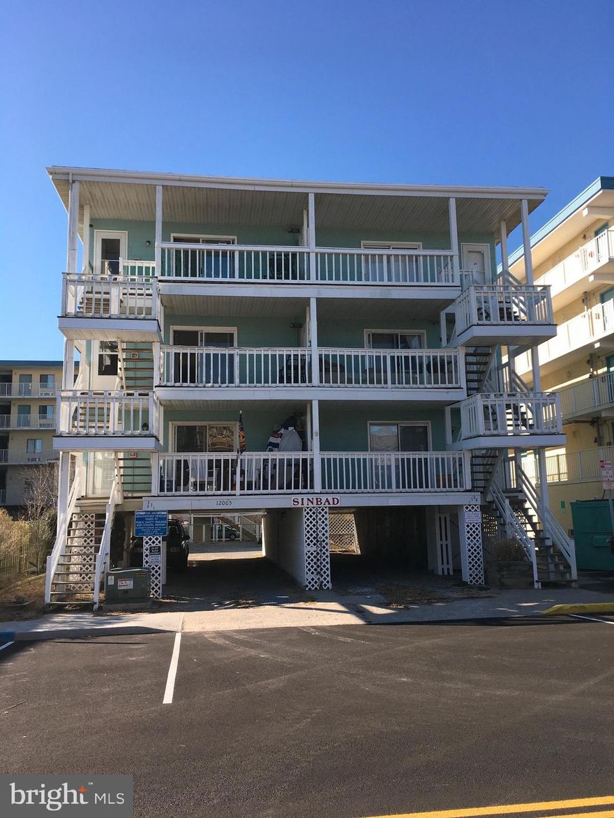 Two bedroom one and a half bath ocean block condo near the beach in desirable North Ocean City.  Close to shopping, restaurants and Northside Park.  Low condo fees with Large Beach Storage locker.