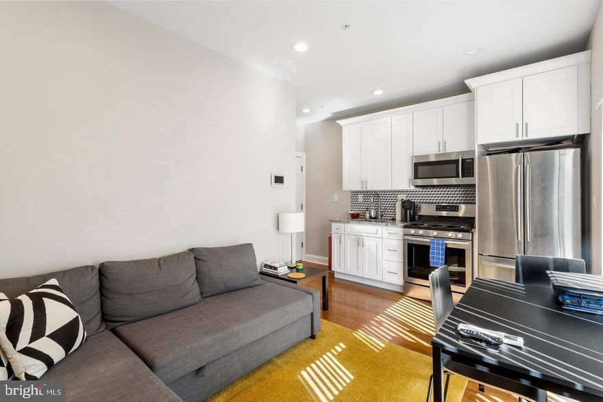 Bi-level 1BR apartment with Private outdoor space in Fishtown available NOW!

The unit features the gleaming hardwood flooring, kitchen with stainless-steel appliances, including a gas stove, microwave and garbage disposal. Split wall AC/heat unit in each room.
A nice open living room with an L-shape couch, TV and a dining table with chairs. The lower level features a good size bedroom, a full bathroom with a standing shower, full size washer and dryer, and a private outdoor space.

In addition to the features of the unit itself, you'll love the location. A quiet, residential block just steps away from local dinning and shops such as Baltic Bakery, Kraftwork, Lloyd & Fishtown's Frankford Ave corridor. There are also a few Stephen Starr restaurants very close by as Suraya, Fetta Sau & William Mulherin's Sons are all within close proximity. 

Within 10 min walking to Girard Train Station. Easy access to I-95.

VIDEO TOUR IS AVAILABLE!

Monthly water fee is $40 (if one tenant), $50 for two tenants.

Please note: the lease must end in spring 2027 (it can be renewed for 12 months in spring 2027 if desired).

Call or TEXT Now to schedule your appointment at (267) 884-5 zero 45 (I usually reply on text messages within 10 min, ask for Kateryna).