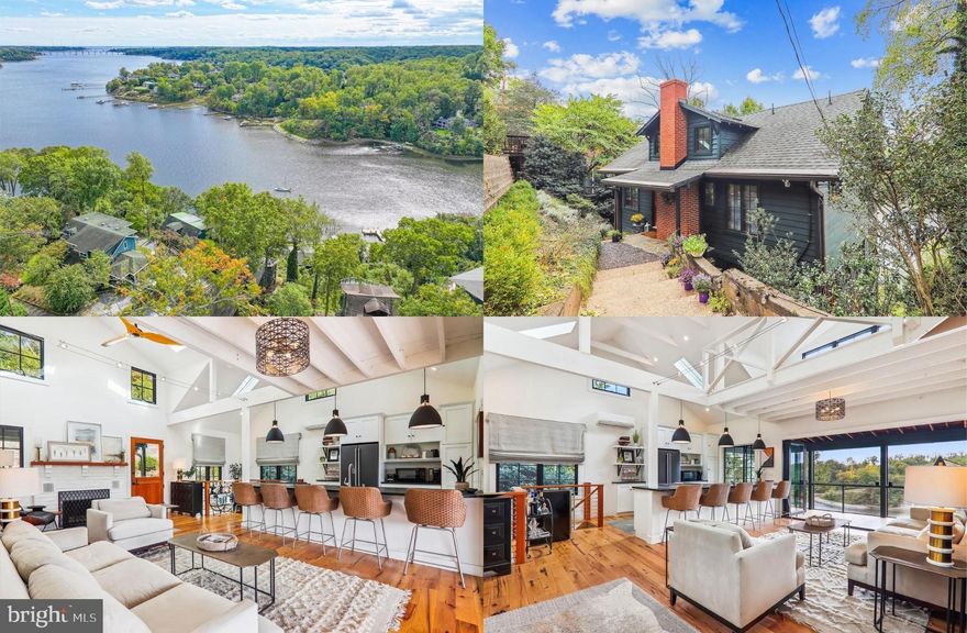 Welcome to this remodeled modern farmhouse meets river view treehouse with expansive views of the Severn River in the highly desirable Sherwood Forest community. Enjoy stunning river views from every room in all three levels of this south facing home boasting gorgeous sunrises over the river and relax as you watch the boats parade to and from the private Sherwood Forest Marina. Renovated while still maintaining the original cottage charm, this beautiful home features a complete renovation in 2016 and additional renovations (over $200K) in 2020 and 2021. Existing plan/sketches available to add more square footage and bedrooms or a studio! The beauty begins outside with charming cedar exterior with freshly painted trim, extensive hardscapes and vibrant landscaping, and a fabulous two level screened porch that runs the length of the home. ***** Walk down the flagstone path to the covered front door and into the foyer. Inside, soaring ceilings, exposed beams, warm hickory floors, 2 fireplaces, open walls, a renovated kitchen, remodeled baths, and high-end designer lighting, fixtures, and finishes throughout create instant appeal. The main level offers an open and airy floor plan with cathedral ceilings, a spacious living room with a fireplace, breathtaking views of the river, and an abundance of natural light. ***** The remodeled modern kitchen features custom white 42” wood cabinets, leathered soapstone countertops, high-end stainless steel appliances and fixtures, and a large peninsula with bar style seating. Step out onto the massive main-level screened porch, which spans the length of the house, enjoy your morning coffee, sunsets on the swinging bench, yoga, or dine at a bistro table! The main level also includes an office area with built-ins, ample storage with cedar closets, a bar nook, remodeled full bath, and stairs to the upper-level loft. The upper-level loft is open and spacious, perfect for an office or den, or it can be remodeled into a 3rd bedroom. ***** The lower level features a light filled rec room with a fireplace and a dining/game/work area. The primary bedroom with river views boasts sliding glass doors to the lower level screened porch, ideal for relaxing at the end of the day, and a second bedroom with ample closet space also opening to the porch, offering additional river views. The beautifully remodeled full bathroom includes custom tile and a seamless glass shower. The remodeled laundry area has a full-size washer and dryer, storage space, and a door leading to the side walkway. The lower level could also be finished to create a 3rd and 4th bedroom—endless possibilities await! ***** Located in the exclusive Sherwood Forest gated boating community, which features a marina, boat storage, private beach, its own store, clubhouse, a walk-on 9-hole golf course, 4 lighted pickleball courts, outdoor pool, tennis courts, lacrosse field, and numerous community events throughout the year, high-demand summer camps, and more! The community also enjoys a private water company so there are no water issues! There is a one-time $20K Sherwood Forest Club membership fee. ***** Renovations in 2016 by the previous owner included: a new roof, 5 skylights, Hickory flooring, all-wood Loewen windows, doors, oversized drywall/walls, foundation, cedar siding, a new kitchen, a newer 2014 septic system that supports 4 bedrooms/3,500 square feet of living space, tankless hot water heater, and more. This home is very energy efficient with a new 2022 high end Slim Mitubishi HVAC unit. Renovations in 2020 and 2021 included a fully updated kitchen, bathrooms, fresh paint, fixtures, lighting, whole-house generator, gutter helmet system, and tens of thousands of dollars in landscaping enhancements including new retaining walls, side stairs, and added trees to provide year around privacy while not obscuring the view! See sketches in docs section and call for more info on existing plans to add more square footage and bedrooms or a studio!