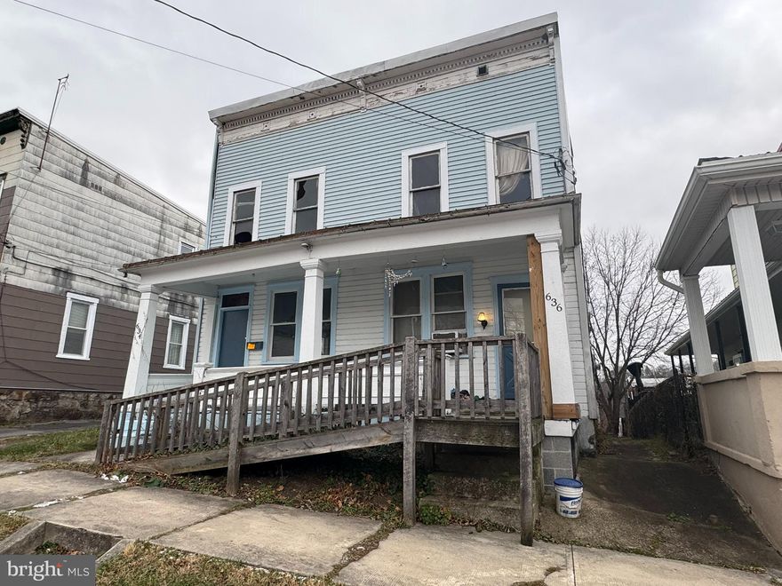 ONLINE AUCTION: Bidding begins 1/8/2026 @ 10:00 AM. Bidding ends 1/12/2026 @ 12:50 PM. List Price is Suggested Opening Bid. Deposit: $5,000.

2 Story Duplex located in Cumberland Maryland
JUST MINUTES to Downtown Cumberland.
Easy access to major traffic artery N Front St.
Property is partially occupied.