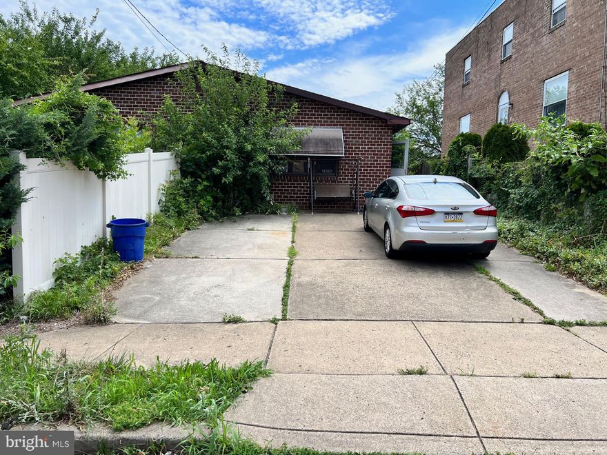 Woah! Opportunity has arrived! This is a unique and rare property that you just can't find on any given month, maybe even on any given year! This is an official One Story Home. There is no basement. Everything you need is on the first floor. Living room, dining room, kitchen, bathroom, laundry room and 3 good size bedrooms, all on one level. This is a twin home that is connected to just one other home. Who needs parking!?? Well this driveway will fit at least 3 Cars! You might even be able to fit 4 smaller cars on it. This driveway is bigger than what the larger homes have on this block. The house is in livable condition, however, it will need your tender love and care. Just a little facelift on this place and it would be perfect. This is perfect for an investor who wants another property in a great spot. This place could also be great for the first time Buyer who is looking for a deal and is not afraid of paint brushes and tool boxes. 
Tenant Occupied but property will be delivered vacant. 
Seller is selling this property strictly as is where is. Some debris may be left behind by the current tenants. 
Buyer is responsible for any lender required repairs, if needed. Although the City Cert is Clear, Buyer is responsible for the Philadelphia City Certification Statement and any and all requirements. 
Come and check it out before its too late!