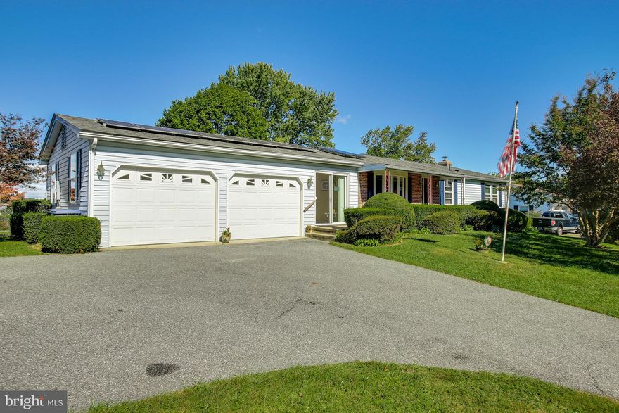 Great 3 bedroom ranch home with 2 full baths. So much to enjoy - a large tiled Breezeway leads to an oversized 2 car attached garage, a 3 season sunroom, with sun filled windows overlooking your very own inground pool and an astounding view! The basement is partially finished with a huge great room with a pellet stove, a great place for viewing you favorite football team or hosting a Super Bowl party! 2 additional rooms are included for crafting or working on you favorite hobby. A great home at a great price with a great view! Oh yes, and owned solar panels, no lease to deal with! Make an appointment today!