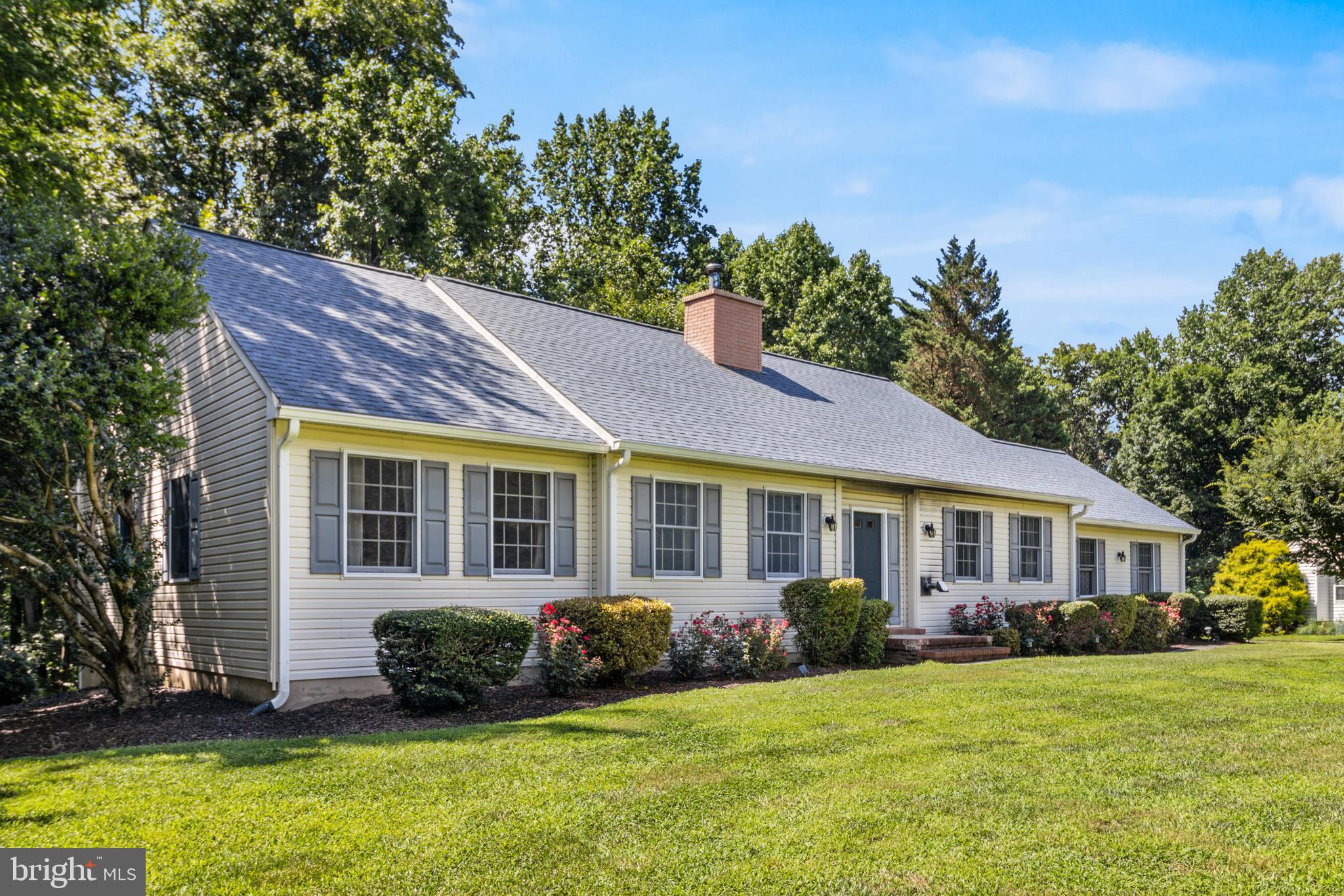 Welcome to this charming one-level home nestled on 1.7 acres of wooded, usable land in the highly sought-after Peach Blossom Farm neighborhood. Located in the heart of Huntingtown and zoned for blue ribbon schools, this home offers peace of mind & convenience to all of the shopping and dining you need. Inside, you'll find an open floor plan that seamlessly connects the kitchen to the spacious living area, creating an ideal space for gathering, entertaining and everyday life. With three comfortable bedrooms and two full bathrooms, there’s plenty of room for everyone. The versatile mudroom also serves as a laundry area and home office, offering functionality for today's needs. Downstairs, a huge unfinished basement with tall ceilings provides endless potential to finish exactly how you envision. Whether you're looking to expand your living space, create a home gym, or add a media room, the options are yours to explore. This affordable home in the Huntingtown zip code has been lovingly maintained throughout the years and is ready for its new owner! Come take a look!