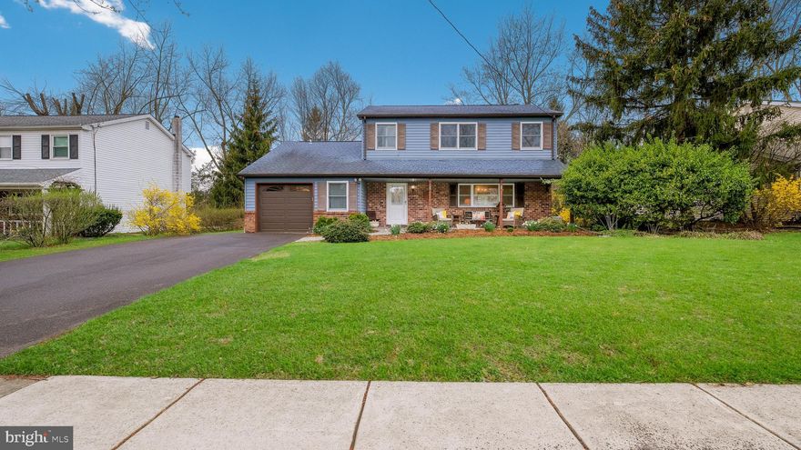 Showings start on April 10th at 7 Broadale Court in Sandy Ridge Acres, Doylestown Boro!  This well-loved home offers 4 bedrooms with ample storage space and 3 full baths!  Main floor full bath is newer and handi-capped accessible!  Formal living room and dining room with wood floors.  Dining room offers egress to rear patio. Updated kitchen (appliances included) with granite countertops, wood cabinetry, wood floors and open to family room.  Family room is carpeted and opens to fabulous sunroom/bonus room with built-in cabinetry.  Sunroom offers egress to rear yard.  Main floor laundry (appliances included) has access to storage garage space and lovely handi-capped accessible full bath with walk-in shower.  Space was taken from garage for the bath.  Upstairs you will find convenient access to attic storage and 4 spacious bedrooms with wood floors.  Hall Bath with tub/shower and primary en-suite bath with stall shower.  Central air upstairs and mini-splits on the main level.  Basement is partially finished with 2 living areas and one storage area with workshop.  Public water and public sewer.  Water heater installed in 2024.  Generator! Central Bucks Schools.  Location, Location, Location.  Welcome Home.  Schedule your showing appointment today!