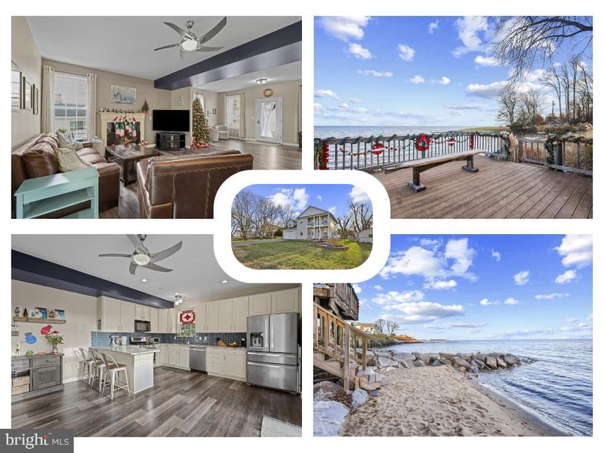Discover Coastal Elegance at 4220 Kings Rd — Nestled in the heart of the exclusive, water-privileged Saunders Point community, this stunning 5-bedroom, 3.5-bathroom coastal retreat spans nearly 3,200 square feet of meticulously updated living space, where serene Chesapeake Bay vistas and effortless indoor–outdoor harmony create an idyllic water-oriented escape.

The gracious covered front porch sets the tone for relaxed coastal living—rocking chairs and morning coffee practically call your name. Step through the front door and instantly feel the warmth of wide-plank luxury vinyl flooring that flows seamlessly throughout the entire main level, grounding the home in timeless elegance and easy-care sophistication.

Enjoy cozy nights curled up in front of the crackling family room fireplace or spend the afternoon drenched in the sunlight of the oversized sunroom, while the chef-inspired eat-in kitchen dazzles with granite counters, stainless steel appliances, and effortless access to the low-maintenance composite deck.

Ascend to the upper level, where the primary suite reigns as your private sanctuary, featuring an en-suite bath and a romantic Juliet balcony that frames seasonal water views with whispers of salt-kissed air. Four additional generously sized and versatile bedrooms adapt seamlessly to guest quarters, productive home offices, or gracious multigenerational spaces—all supported by not one, but two well-appointed guest baths and an ever-convenient bedroom-level laundry room.

Thoughtfully expanded with a seamless two-story addition in 2020, the home boasts enhanced flow and versatility for modern lifestyles, complemented by energy-efficient upgrades like dual-zone HVAC and a robust SunRun solar system for sustainable savings. Beyond the home’s refined interiors, practicality shines with a detached 2-car garage and an expansive storage shed—ideal for stowing kayaks, bikes, fishing gear, or seasonal toys.

Perfectly positioned on Edgewater’s Mayo Peninsula, this gem offers unrivaled proximity to nature’s playgrounds—just moments from the sandy shores and picnic pavilions of Mayo Beach Park and the 233-acre Beverly Triton Nature Park, where miles of winding trails, birdwatching hotspots, and tranquil woodlands invite hiking, kayaking, and endless Chesapeake Bay pursuits... 4220 Kings Rd masterfully fuses contemporary luxury, eco-conscious innovation, and the timeless allure of water oriented living just minutes from  Annapolis’ historic charm.
