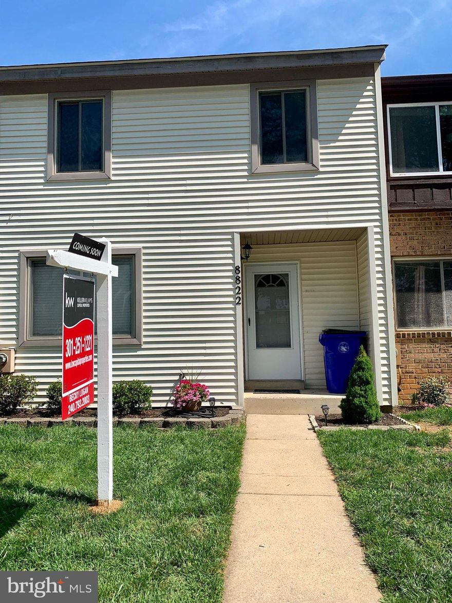 3-level townhome with finished walkout basement. Renovated top to bottom! BRAND NEW roof, wood floors, carpet, and bathroom fixtures. Kitchen features a separate eating area with large window. The family room and dining room are combined and feature a large window looking over the rear of the property. Crown molding and chair railing throughout. The upstairs features two nice size bedrooms with full closets and separate full bath. The master bedroom has its own bath, and tray ceiling. The lower level features a large rec room, a laundry room and a bonus room. There is also a finished niche under the staircase. A flat walk out leads to a private, fully fenced back yard which has been professionally hardscaped with a brick patio and cobblestones. The entire townhouse has been freshly painted in a neutral color. 2 assigned parking spaces with plenty of designated street parking nearby.  Within 10 minutes of great shopping, restaurants and major commuter routes. This home is like brand new but at a resale price.