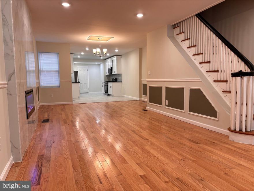 Move right in! This FOR SALE house is conveniently located. This large 5 bedrooms 3 full bath bathrooms home is fully remodeled with elegance and comfort in mind. Open concept layout living and dining area with new hard wood flooring, chair and base molding and recessed lighting, and electrical fireplace. Beautiful chandelier completes a spacious dining room. The kitchen features brand new cabinets with state-of-the-art self-closing doors, granite countertop, sleek backsplash, tile floor, and all stainless-steel appliances. The upstairs offers a master bedroom with on suite bathroom and oversized closet, there are three additional bedrooms with plenty of closet space. Second floor also features a European spa like bathroom with imported double vanity and elegant tile. No detail was overlooked. The finished basement boasts plenty of open space for entertaining and new carpet. Downstairs also features another spacious bedroom and full bath That's not all, this home features brand new HVAC, electric, plumbing, roof with warrantee, all permits have been pulled, and all inspections have been passed. Owner is a licensed real estate agent.