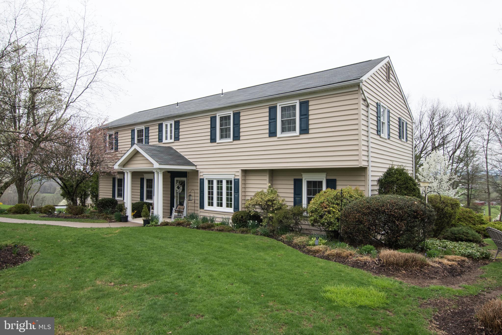 From the second you enter this gorgeous home, you will love the openness, space and wonderful features it offers! You will enjoy astounding views from every window and the time spent while relaxing and entertaining on the large deck, sitting on the flagstone patio, or having coffee by the fish pond! The wonderful 1st floor features a formal living room, a private study, a large dining room with fireplace that is open to the living room, kitchen and the amazing family room addition! There are four generous bedrooms upstairs and 2 tastefully updated baths as well as a conveniently located laundry room. Additionally there is a large walk-in storage space on the second floor. The lower level can easily be finished into additional living space and the pool table there remains. All new in 2006 were the fabulous family room addition, vinyl siding, new windows and electrical panel. The main house roof was replaced in 2014. There are beautiful hardwood floors throughout the 1st floor and in all bedrooms (2 bedrooms are currently carpeted but the same beautifully finished floors are underneath!) You will love the close proximity to Harrisburg and Hershey as well as being close to shopping and major highway accesses... Very convenient and in a beautiful rural setting! Situated on 7/10 of an acre in South Hanover Township and in Lower Dauphin School District, this home is a gem! House will be open on Sunday, May 6th from 1 to 4 PM and will be available for viewing as early as Friday, May 4th, so come see for yourself and fall in love!