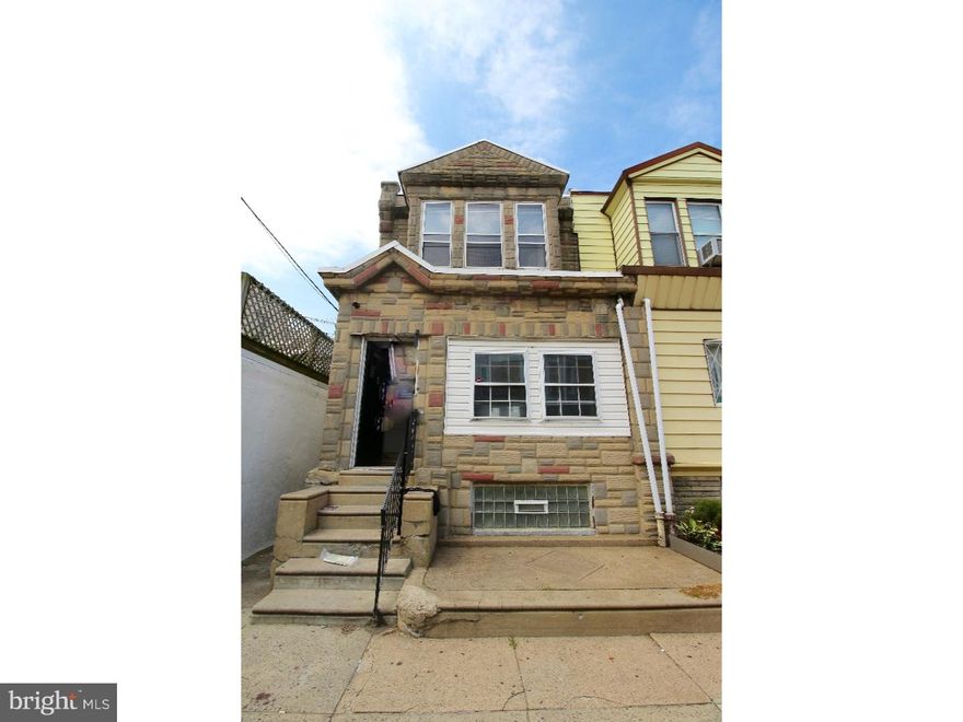 3 bedroom in the desirable Bridesburg neighborhood. The 2 story home is a corner end unit row home. Enter in to an enclosed sun room with exposed brick. Step in to a large bright and sunny living room with formal dining room. The kitchen has new stainless appliances, granite counters, a breakfast bar, and solid wood cabinetry. In the rear of the home is a large cement fenced in private yard and there is a full unfinished basement with head room and plenty of natural light. The 2nd floor has 3 bedrooms and a hall bath with soaking tub and shower combination. Original hardwood floors throughout and central air. We welcome your visit.  Easy to show and available immediately.
