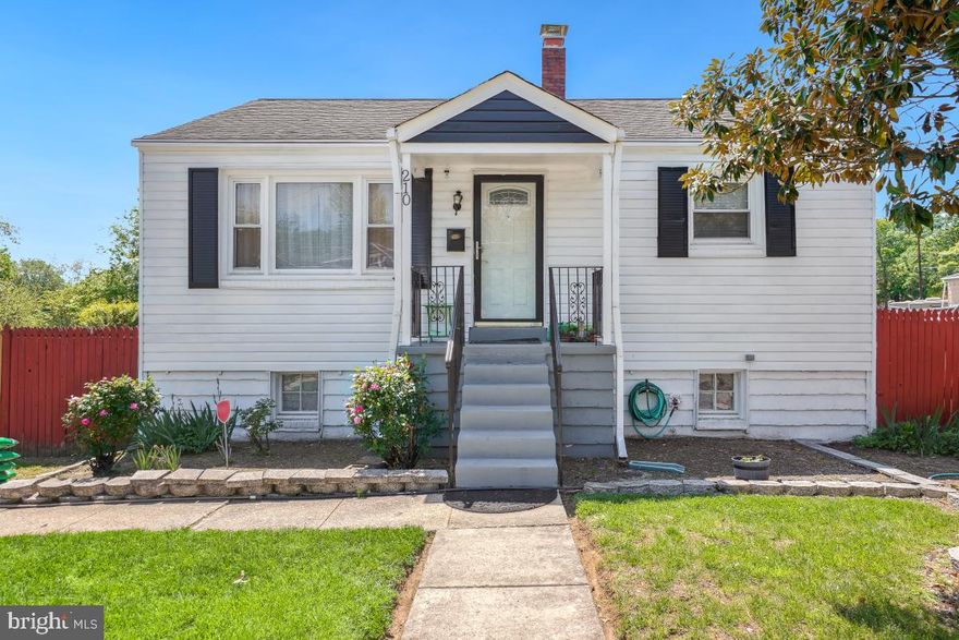 Affordable and charming 2 bedroom detached home with oversized fenced yard in Seat Pleasant.  Unfinished basement  with level walkout to be finished to your buyers imagination.  Water filtration system conveys. 2 car off st parking.  Will not last!!