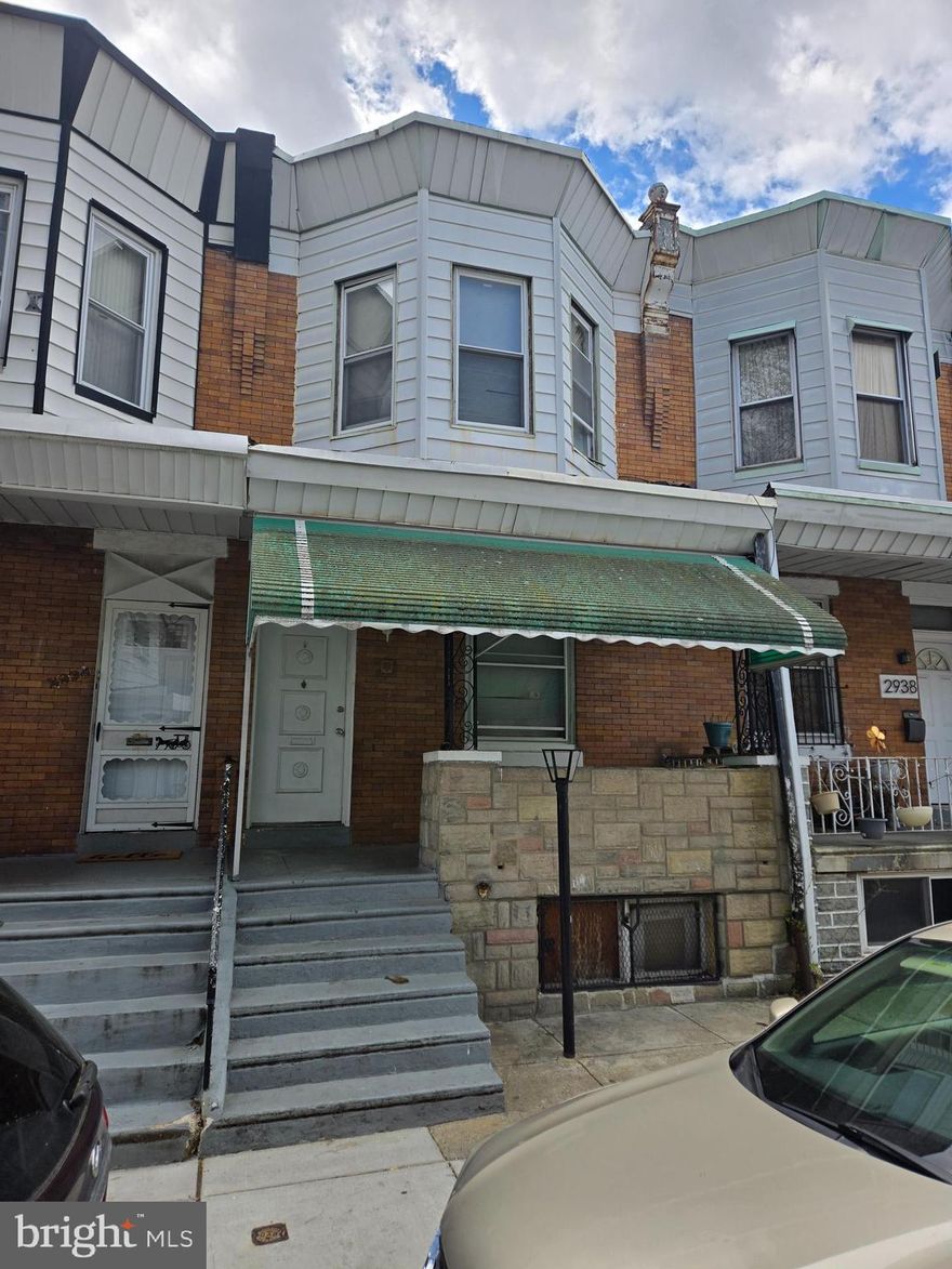 Investor ALERT!!!  This is a great opportunity in Brewerytown for a rehab project.  This property has solid bones and was recently vacated as a rental unit in April 2025.  Therefore, despite needing updates throughout,  all mechanical systems are fully operational.  This property features 3 bedrooms and one common hallway bathroom.  The basement has a poured slab and a 6-foot height clearance suitable for a finished basement.   The property is being sold as-is with no repairs or warranties granted.  Cash buyers or Private/Hard Money funding ONLY.