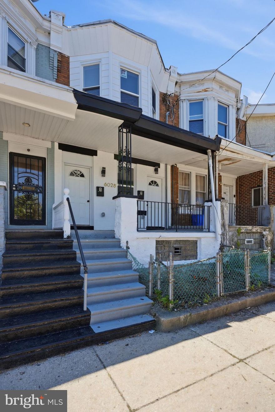 Calling all savvy owner occupants and or turnkey investors! A LEGAL and completely renovated duplex consisting of 2 bedroom and 1 bathroom units is now available! Upon arrival youll notice ample street parking, front porch and a fenced in patio on the exterior. On the interior, separate utilities, updated kitchens, updated bathrooms, fully functional floor plans and large bedrooms with tons of closet space. And finally, it's conveniently located near an abundance of public transportation, 76, 95, universities, hospitals and center city which will make the commute a breeze. Could it get any better? It does! This property has an all new roof, windows, electric, plumbing and appliances throughout so supplement your living expenses today or cash flow tomorrow but hurry before it's too late!
