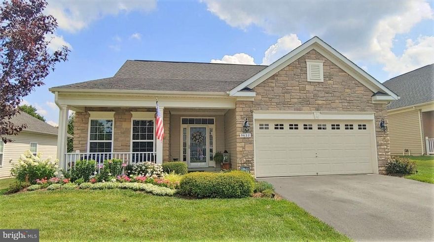 You can be 45 or older and own in this community! This home is a "10" and ready for new owner! Walking up to the covered front porch, you are greeted with gorgeous flowers and landscaping! Once inside there is an open concept that flows effortlessly from the kitchen, dining and living area. Lovely gas fireplace for those chilly evenings. To the left of the foyer through lovely french doors is the third bedroom, that could actually be your third bedroom/office/flex space, whatever you wish! Split bedroom plan. The master bedroom is very spacious with it's spa like colors, it is very soothing. The master bath boasts a double vanity, large soaking tub and glassed in shower. The tile is neutral and will go with any decor.  Laundry room is located right beside the two car garage for convenience. The backyard is totally fenced with maintenance free vinyl fencing. Nice patio for entertaining and cookouts too! More gorgeous landscaping awaits you around the patio for a visual feast as well! Private in ground sprinkler system to keep your lawn and flowers looking great! Refrigerator and water heater are newer. Pride of ownership in this home! Close proximity to shopping to shopping, hospital, 95 . Everything is just a few min drive!