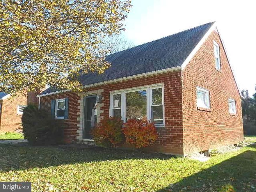 Charming all brick Cape Cod in a super convenient location. Off street parking, a large level  back yard with a garden shed.  Interior features include exposed hardwood floors, an eat-in kitchen with a gas stove and refrigerator. Two bedrooms on the first floor with one large bedroom above. Updated full bathroom, full unfinished basement for additional living space, plus a separate laundry room featuring a washer, dryer and a laundry tub. Central A/C, replacement windows. Property being sold in AS IS condition. Seller will make no repairs. Property does need some cosmetics.