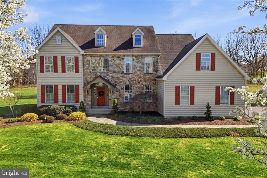 Welcome to this charming Colonial-style residence, perfectly blending elegance and functionality. This impressive home spans approximately 3,652 square feet, offering ample space for both relaxation and entertaining. Step into a lovely foyer adorned with a beautiful chandelier, setting the tone for the warmth and style found throughout the home. To your right, the private home office features pocket doors and built-in shelves, providing the perfect space for productivity, while the family room to your left flows seamlessly into the dining room, creating an open and inviting atmosphere. 

The spacious kitchen boasts an island and a separate dining area, with a cozy kitchen table situated near sliding glass doors that lead to an expansive deck. The living room, connected to the kitchen, features a stunning stone fireplace, perfect for cozy gatherings, and a convenient half bath and laundry room are also located on the main level. 

Upstairs, the primary suite offers a unique layout with access to a bonus room—perfect for a home office or sitting area. Enjoy abundant storage with multiple walk-in closets, and indulge in the luxurious primary bath, featuring a standing shower, a separate tub, and a long double-sink vanity for added convenience. Three additional bedrooms and a full bath complete this level, offering plenty of space for family or guests. Step outside through the glass doors from the kitchen to find an expansive deck, partially covered for shade, ideal for outdoor gatherings, and enjoy the generous yard space, perfect for play or relaxation. A large unfinished basement provides endless possibilities for customization, while a spacious driveway and a three-car garage with inside access ensure ample parking and storage. This home offers the perfect combination of suburban tranquility and accessibility to local amenities. Embrace the opportunity to create lasting memories in this delightful haven, where comfort and style meet.