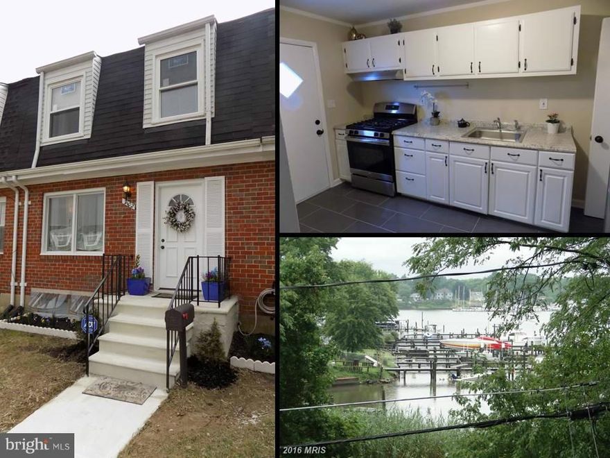 Completely remodeled 3 BR 1.5 BA TH. Located on quiet street with beautiful water views of Middle River from your backyard. NEW Roof & ALL NEW Windows! Refinished original hardwood floors. Custom Venetian plaster throughout. SS appliances & CAC. Finished LL w/half bath, ceramic tile & cabinetry storage. Two car parking w/fenced rear patio space makes the yard ideal for entertaining. HOME WARRANTY!