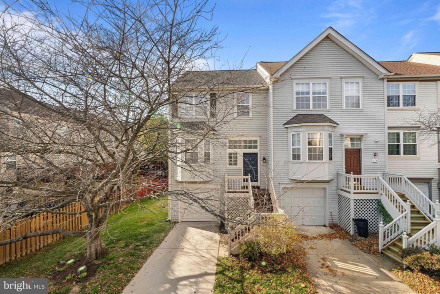 Roomy end-unit town home, lots of windows, backing to green space! 2 LARGE bedrooms up, EACH with a private ensuite full bath with tubs PLUS walk-in showers! Large living room area with rear kitchen and large deck overlooking a fenced yard and community greenspace.  Lower level boasts a rec room walking out to the backyard, plus washer & dryer and storage room. 👀NEW ROOF WITH UPGRADES - 9/2024, NEW INSULATED GARAGE DOOR AND  WI-FI LIFTMASTER OPENER WITH BATTERY BACKUP - 11/2024, NEW HOT WATER HEATER - 11/2025, NEW COPPER METAL MAIN WATER SHUT OFF & WATER PRESSURE REGULATOR - 11/2025, REBUILT & STAINED FRONT STAIRS - 11/2025, NEW WHITE OUTLETS AND COVERS THROUGHOUT, NEW MODERN BLACK DOOR KNOBS AND HINGES THROUGHOUT, UPDATED POWDER ROOM - 11/2025.