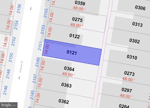 Vacant Land For Sale - 2151 N Dover Street<br/> PHILADELPHIA, PA 19121