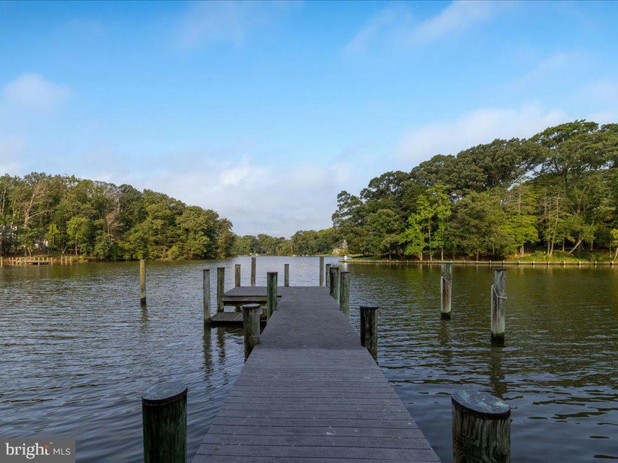 Incredible 6+ acre waterfront property in Annapolis - Close to everything but yet very private and serene 
Easy commute to DC, VA and Baltimore
Deep water dock with easy access to the Bay. 
The grandfathered footprint and the approved grading permit allows the buyer to make their dreams a reality
Garage with a concrete slab behind Garage 
Living Shoreline 
No Access to House