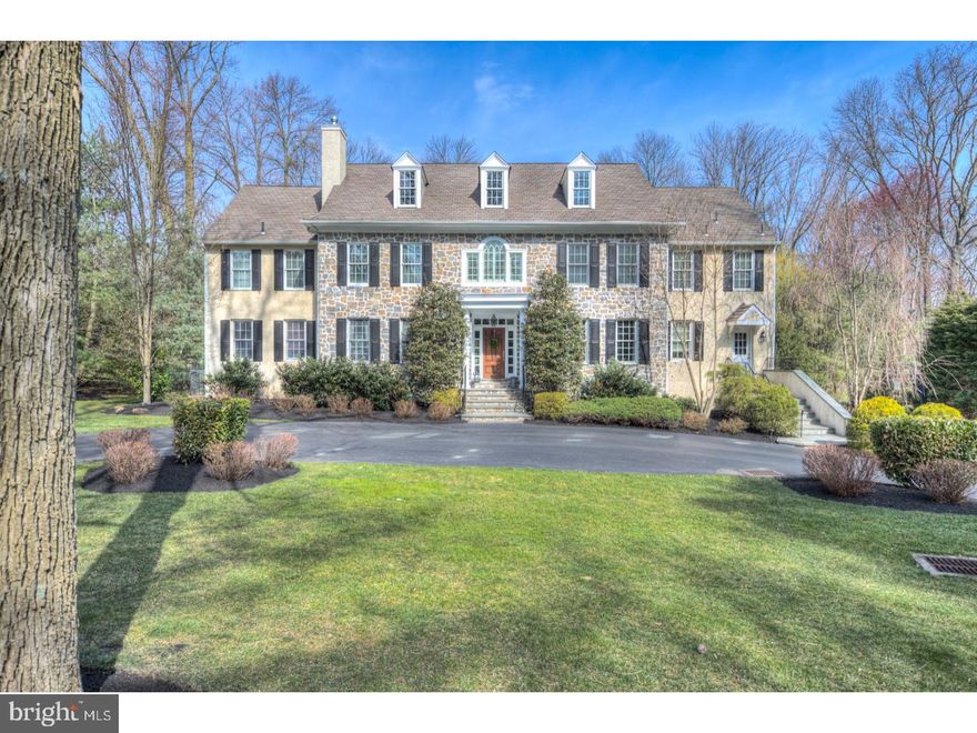 Situated on nearly an acre, this magnificent home was artfully designed by architect, McIntyre Capron Associates.  Enter through the solid mahogany front door and be welcomed into a gracious foyer with sweeping staircase and beautiful Brazilian cherry hardwood floors. You'll immediately begin to appreciate the fine craftsmanship and attention to detail throughout this elegant home. The spacious Kitchen is outfitted with Kountry Kraft cabinetry, top-of-the-line Thermador and SubZero appliances, a 12-foot island and two warming drawers making cooking for quiet family meals or lavish dinner parties a breeze! A beautiful stone fireplace is the focal point of the sun-drenched Family Room. A second Family Room with wine refrigerator and two refrigerated drawers overlooks the pool.  Additional features of this residence include a luxurious Owner's Suite with tray ceiling, marble bath and "his-and-her" walk-in closets, 4 Guest Rooms each with ensuite Bathrooms, a private Study on the 1st floor and another one on the 2nd floor, elegant Living Room with second gas-burning fireplace, two Powder Rooms on the main level, finished lower level. This spectacular home is located minutes from the campus of EA, Aronimink and Overbrook Country Clubs, Ellis Preserve and the popular Main Line towns of Berwyn, Wayne, Bryn Mawr, Newtown Square, Paoli and close to all major roadways for commuting to Center City and the airport. This residence is sure to impress even the most discerning homebuyers!