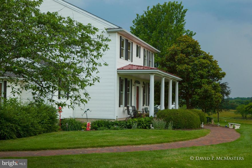 PIcture Perfect 22 acre estate,Shepherdstown, w/  mt. views.  20 +1.87 ac.  for  home site.. Preservation easement.   Spacious, comfortable  Colonial home, well landscaped.  New 30 yr. shingle roof. Zoned dual heat pump system under warranty. Super insulation. Kitchen w/granite counters. Full basement.  7 acres fenced for horses/ livestock, 36'x24' barn. Private, peaceful. Convenient.