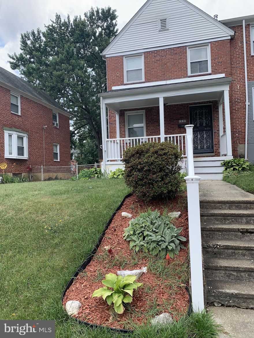 Come make this EOG 3 bedroom 2 full bath home with plenty of room  to grow yours.  With a little TLC it could be your dream home. Sellers have already completed some improvements.  2023 Basement full bath, New Kitchen Countertops, & Backsplash, New sump pump, New Living Room Recessed Lights, New covered front porch with solar lights.  Freshly painted double deck, great for backyard BBQ's & Entertaining.  2022 HVAC, 2021 Roof & Solar Panels, 2019 Hot Water Heater,  Renovated Upstairs full bath.  Always have a place to park with the 2 Parking spaces and a carport in back yard.
 Conveniently located close to Good Samaritan  Hospital. & Morgan State 
Note to investors is zoned R5, have up to 3, Possibly 4 student tenants. 
Move in ready, 
Seller is motivated; so bring your best offer.