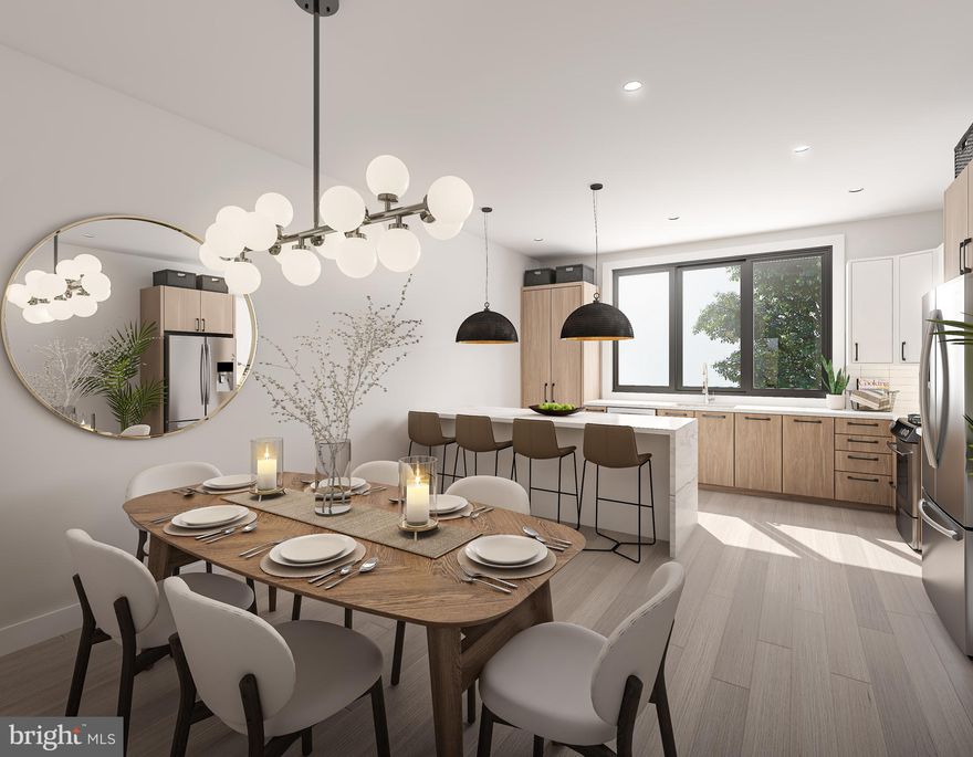 Welcome home to Millennial Village, a brand new construction gated community in the heart of Olde Kensington with 23 townhomes and 6 condominiums. This exquisite residence embodies city living at its finest and offers an unparalleled lifestyle of style and convenience. Coming home, you will pull into your private, rear-loading garage, and enter your spacious Den. Upstairs on the second floor, you will find your main living space complete with kitchen, living room, dining room and powder room. The kitchen comes complete with a large kitchen island, quartz countertops, stainless appliances, and 36" in wall cabinets. The third floor consists of two generously sized bedrooms, a full hall bath, laundry and linen closet. The fourth floor is completely dedicated to the master suite, with a walk-in closet, full bath with double vanity, large standing shower, water closet, and lovely views of your landscaped green roof. Finally, enjoy the beautiful sunsets from your private outdoor deck on the roof, and lovely landscaped green roof area. The home also includes a finished basement for another level of living space - the perfect place for a home gym, play room or media room. Located in the heart of Olde Kensington, walking distance to all that Fishtown and Northern Liberties has to offer. Walk to wonderful restaurants and bars like Laser Wolf, LMNO, Suraya, Kalaya, Evil Genuis Brewing Company. HOA fees are only $150/month and includes Snow removal, Private Trash, landscaping, gate maintenance, common driveway maintenance, insurance, exterior lighting. Ten Year Tax Abatement fully approved.  Completion Winter 2026-2027.