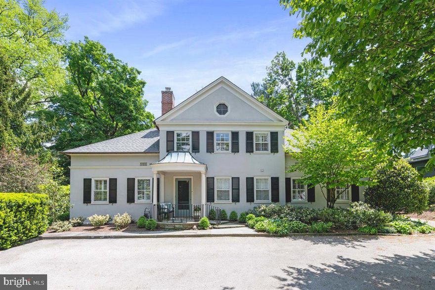 Tucked away on one of Wyndmoor’s premier streets, this custom colonial is beautifully sited on just over ½ acre. Enter through a welcoming front hall with views to the garden and into a light-filled floorplan. The eat-in kitchen, formal dining room, den, sunroom, and formal living room with fireplace offers a wonderful downstairs flow with seamless transitions between indoor and outdoor entertaining spaces. French doors lead from the heart of the home directly onto an expansive outdoor flagstone terrace highlighted by a yard brimming with lush, mature landscaping that offers a truly private setting. The bedrooms each offer privacy for yourself and your guests. The first-floor primary bedroom suite is highlighted with built-in cabinetry, large, walk-in closet, and a bath with a steam shower and radiant heat. An additional guest bedroom with an en-suite completes the first floor. Two additional bedrooms with a renovated jack-and-jill bath and expansive attic complete the upper levels of the home. With several upgrades including a new roof, copper gutters, and custom built-in dining room buffet, this house is move-in ready and not to be missed. Ideal Wyndmoor location paired with convenient walkability to Chestnut Hill shops, restaurants, trains, and schools (including the newly built Enfield Elementary).