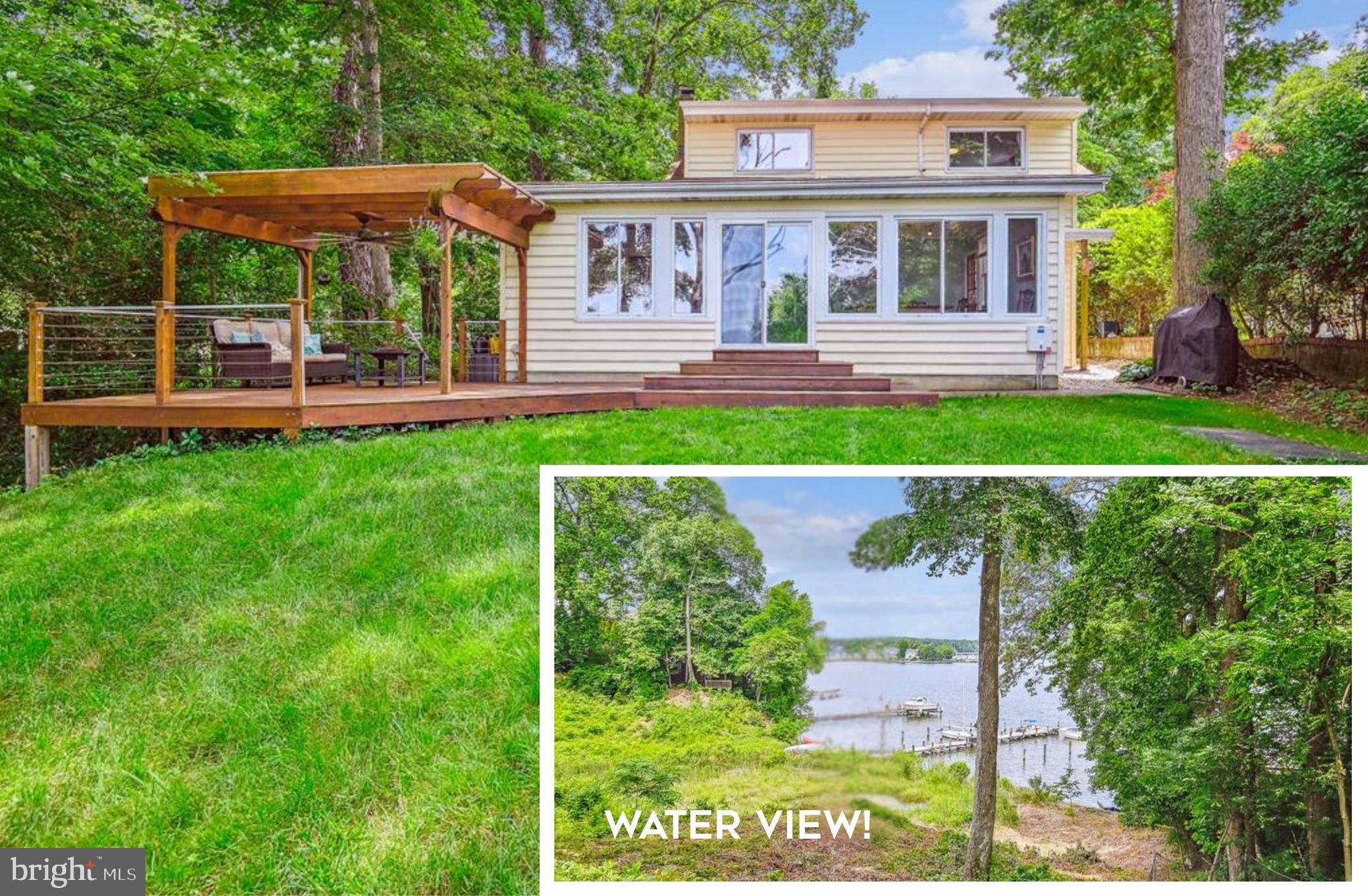 Step into timeless charm with this beautifully expanded 1930s cottage, perfectly blending classic character with modern updates. Nestled in a serene waterfront community, this home offers the best of coastal living—just a short walk to multiple community beaches, scenic nature trails, and two private docks with available slips.
Imagine mornings on the front porch, greeting friendly neighbors, and evenings enjoying spectacular South River views from nearly every room. The open-concept layout is perfect for entertaining, featuring spacious, light-filled bedrooms and tastefully updated bathrooms.
The heart of the home is the kitchen and dining area, where expansive windows and sliding glass doors frame the stunning backyard and provide seamless access to a large deck and the waterfront yard beyond—perfect for relaxing, grilling, or simply soaking in the view.
With a non-mandatory HOA, you’ll enjoy added freedom and flexibility. Whether you're looking for a peaceful retreat or a vibrant community to call home, this gem offers it all. Don’t miss this rare opportunity!