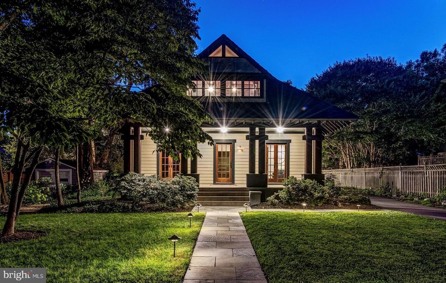 This exceptional property beautifully blends 1920’s character and charm with modern luxury! Located just over a mile to the restaurants, shops, Metro and all downtown Bethesda has to offer, as well as walking/biking distance to Pyle Middle School and Walt Whitman High School. A garden oasis, tucked away in a tranquil setting with circular driveway and mature landscaping providing privacy from the street and surrounding neighbors!  The Bungalow style home has been gorgeously expanded and renovated, featuring 6 bedrooms & 4.5 bathrooms.  The show stopper of the home is a stunning state-of-the-art award winning gourmet kitchen, featured on HGTV, opening to an expansive family room with floor-to-ceiling windows, elevated ceilings, exposed wooded beams, a stand alone wood-burning stove, and reclaimed oak flooring throughout. Details of the chef’s kitchen include Macassar ebony cabinets, honed granite countertops, Gaggenau cooktop with built-in grill and deep fryer, specialty lighting and glass accent wall. A custom-built table extends the island or can be a stand alone dining table. The impressive kitchen extends to a butler’s pantry area with additional cabinetry, built-in coffee machine, sink, separate ice maker, an additional dishwasher and a tucked-away wet bar behind beautiful shoji screens. The large family room overlooks the serene green outdoor space with flagstone patio and opens to a screened-in porch. The flow is perfect for entertaining indoors or out! 

Other features of the main level include a light-filled living room, central dining room, bedroom suite with full bathroom, an ideal office or additional bedroom and a powder room. Museum rails run along the main level providing a beautiful option for hanging art. A built-in surround sound system is also located throughout the home.

The upper level hosts the expansive primary suite with elevated cathedral ceilings with exposed wooden beams and skylights, sitting area, and dressing room with walk-in closet. The remarkable primary bathroom is Japanese inspired with a rain shower, Verde Bamboo granite wall, embedded river stones, and lovely soaking tub. Three additional bedrooms, two beautifully updated bathrooms and two sets of washer and dryers are also on this level. One of the rooms features a kitchenette and separate entrance, making it a great guest or in-law suite or additional living area. 

The property has a long driveway providing an abundance of off-street parking as well as a one-car garage with electric vehicle charging outlet and attic storage. Additionally there is an invisible fence around the property for those with dogs.  

Don't miss this special property in an unbeatable location!