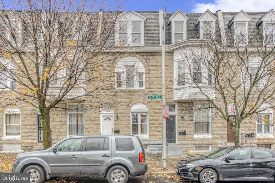 Experience upscale city living in this beautifully renovated 4-bedroom, 2.5-bath rowhome nestled in Baltimore City’s vibrant Barclay neighborhood. Spanning three finished levels with an open-concept floor plan, this spacious home is designed for modern comfort and style—perfect for both family living and elegant entertaining. Every detail has been thoughtfully updated, from the gleaming luxury LVP floors and contemporary lighting to the kitchen with stainless steel appliances, creating a move-in ready residence filled with high-end finishes. Currently tenant-occupied, this property offers a turnkey investment opportunity with immediate rental income  of $1900 for savvy investors or convert into a multi-family home, unlocking even more rental income potential. Whether you’re seeking a welcoming family haven or a high-performing addition to your portfolio, this exceptional property promises the best of both worlds: luxurious living and strong long-term investment potential.