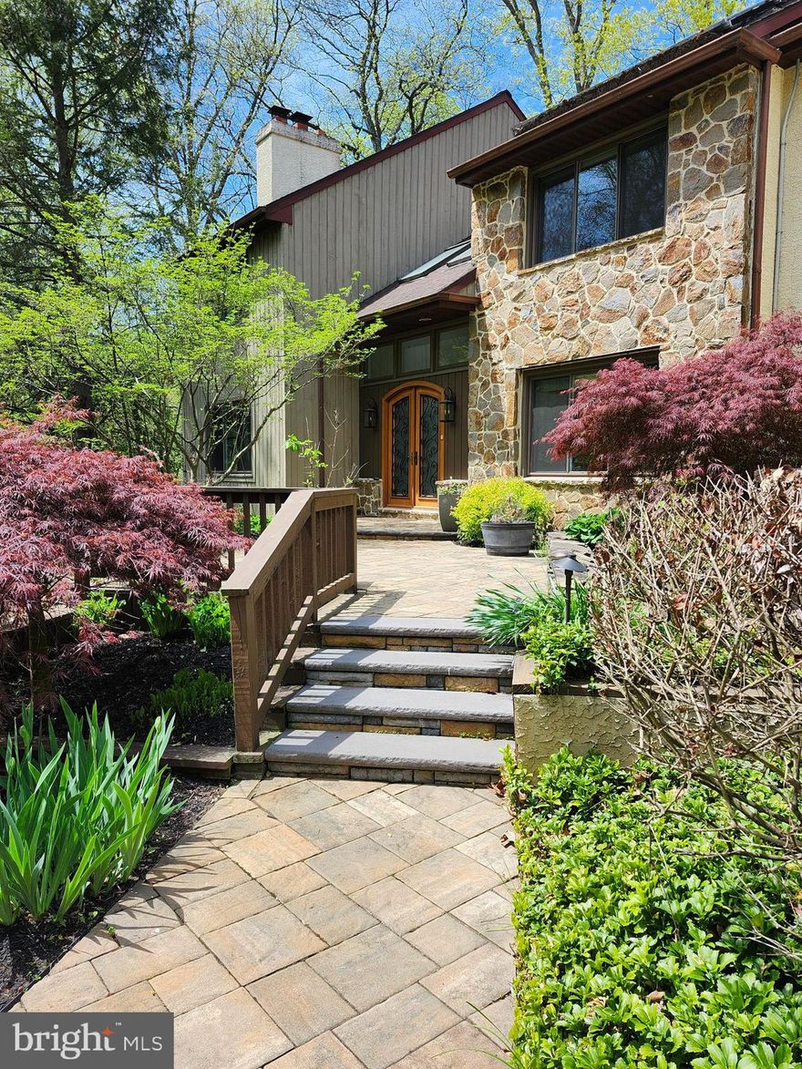 This stunning contemporary residence is the epitome of modern living, nestled on a serene one-acre lot in the desirable Radley Run Community. With meticulous updates and breathtaking landscaping, this home offers the perfect blend of comfort and luxury. Walk up the slate and paver path to a custom Mahogany double door entrance. Enter into a two story foyer a Spacious living room with  fireplace, formal dining room, powder room and a beautiful home office, built-in bookcases  a wet bar with a wine rack and gorgeous views to make going to work worthwhile,  a large family room has a floor to ceiling stone fireplace with a  wood burning stove that heats the first floor, a vaulted ceiling with sky lights: walk  in to a gourmet kitchen with updated cabinets, granite countertops, beautiful neutral backsplash, double oven and a large island perfect for culinary enthusiasts, complete with a commercial grade vent to the outside. A functional mudroom area, laundry with new toilet, powder room and storage complete the first floor. There are hardwood floors throughout both floors. Take the stairs to a spacious second floor and retreat to owner’s oasis with a  fireplace and beautifully lit trey ceiling and a stunning bathroom featuring a large open shower and tub. Three large bedrooms and an updated hall bath complete the second floor. The lower level has been finished with custom tiles and a full bath, a large storage area completes the lower level. Let’s not forget the meticulous 3 car garage with tile floor and an additional storage room off the garage  Enjoy the tranquility of your private backyard on a massive rear deck that abuts  large ever green acreage or sit out front and listen to the stream and watch nature put on a show, all with beautiful landscape lighting
This house has Solar panels (which are owned) to help lower your energy costs, new water heater, and high-efficiency HVAC systems with dust free air purification. All the windows and most sliders have been replaced, most interior doors were replaced with wood doors and new door knobs throughout the house, whole-house fan, remote access thermostat, ceiling fans, and keyless entry garage.
Radley Run is a sought after golf club community, it offers the best of both worlds: serene natural beauty and easy access to bustling city life. Just minutes from West Chester's vibrant downtown, Convenient to Wilmington, Malvern and more. Street signs have Cheney or Cheyney. 😉