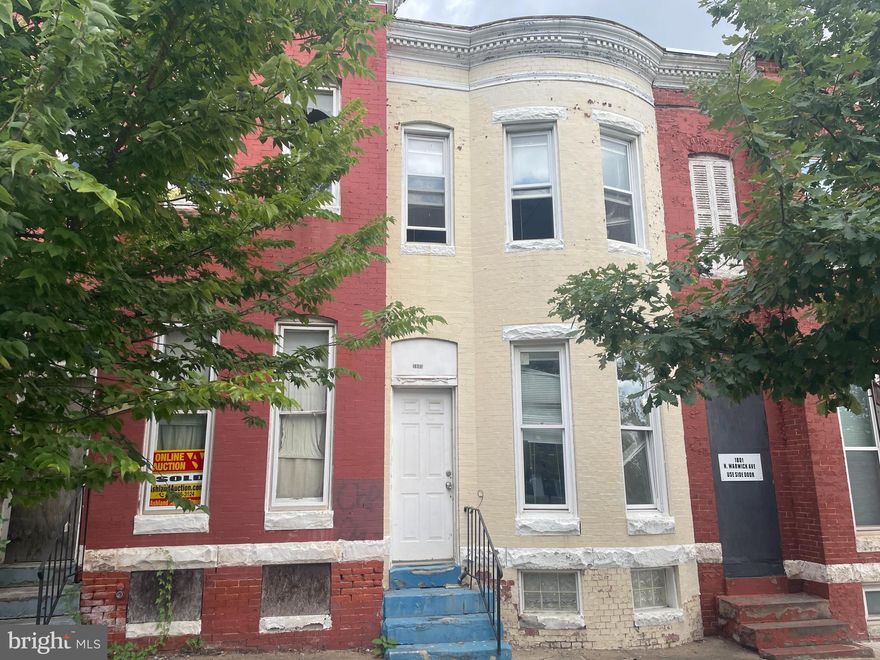 1803 N Warwick Avenue – Investor Special

A fantastic opportunity awaits you on N Warwick Avenue in Baltimore. This two-story rowhome, featuring two bedrooms and two full bathrooms, is ready to be transformed into a beautiful residence or a profitable investment property. Offering a traditional layout with plenty of potential, the home provides a blank canvas for your vision. Property is sold strictly as-is. With opportunity knocking at your door, schedule your showing today!