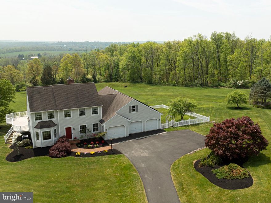 Welcome to 22 Farview Drive, a HOME with a VIEW on almost an acre and a half!!!!! Located on a private cul-de-sac, this home offers a FIRST FLOOR OWNER'S SUITE, a POOL built into the large lower deck and an electric AWNING shading the large upper deck, and FANTASTIC VIEWS.  Tucked back off the main road, you'll find a custom built beautiful 2-story home with 3 bedrooms, 2.5 baths, a LOFT overlooking the family room with a brick fireplace, large sliding glass doors leading to the upper deck and 2 skylights.  The original owners have lovingly maintained this home and chose a design that was unique and provided plenty of windows to enjoy the amazing view.  When entering the front door you are greeted by a two story OPEN FOYER leading to an office or formal living room space, dining room and family room. The kitchen is open to the large family room and has a large island with an eat-in area, all surrounded by the large windows and natural sunlight.  Completing the first floor is the OWNER'S SUITE, complete with custom tiled bathroom, large soaking tub and tiled walk in shower and large walk in closet.  The large laundry with half bath area is near the owners suite and opens to the OVERSIZED 3 car attached garage with a side entrance to the side yard. The upstairs OVERLOOKS the family room and offers 2 bedrooms and a full hall bathroom.  The walk out basement is unfinished allowing you to make it your own space or leave for storage. This home has TESLA Solar Powered Electric.  Additional information is available to interested buyers.  You really must see this home in person to appreciate all it has to offer.  Schedule your showing TODAY before this one is off the market!