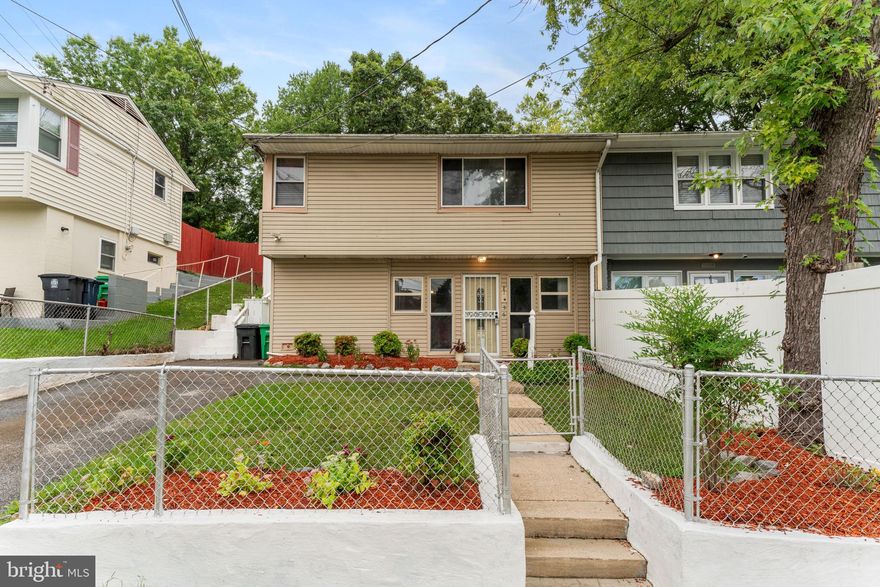 Welcome to this beautifully maintained 2-bedroom, 1-bathroom semi-detached townhome in the desirable Palmer Park community of Landover, MD. With a large family room addition and a spacious outdoor patio with a charming gazebo, this home offers both comfort and convenience for modern living. The open and airy floorplan of the living, dining, and kitchen areas is perfect for hosting guests or relaxing with loved ones. The 2-bedrooms are cozy and bright, perfect for rest and relaxation. The spacious primary bedroom was created by converting two bedrooms into one large room, which can easily be converted back to a 3rd bedroom. The large addition is a generous space, offering flexibility for various uses, whether a playroom, family room, media room, or home office. This leads you right outside to enjoy your private outdoor oasis. The beautifully landscaped patio is ideal for entertaining or unwinding after a long day. Located in the peaceful Palmer Park neighborhood, this home is close to major commuter routes, shopping centers, schools, and recreational parks. Enjoy easy access to I-495, Metro, and nearby amenities like Woodmore Towne Centre. Palmer Park offers parks, walking trails, and green spaces, perfect for outdoor enthusiasts and families. This home is move-in ready, offering the perfect blend of comfort and outdoor living, all in a vibrant community. Don’t miss the opportunity to make this charming townhome your own.