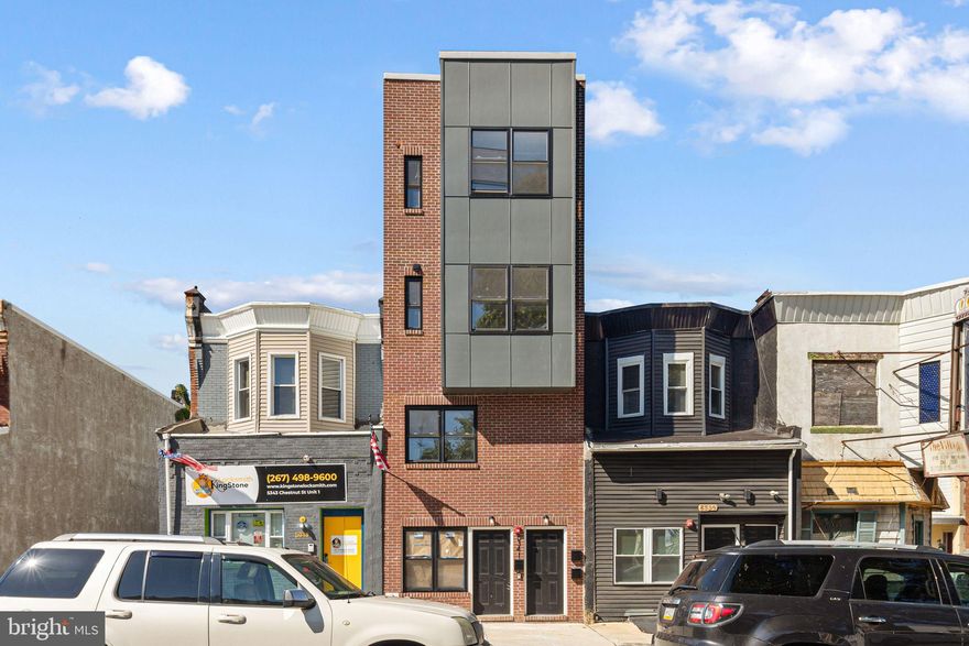 5341 Chestnut St – New Construction Triplex in West Philadelphia

An incredible investment opportunity awaits with this newly built triplex in the heart of West Philadelphia. Completed in 2025, the property offers three modern units with premium finishes and a thoughtful design, all backed by a 10-year tax abatement that makes it an attractive option for investors or owner-occupants.

The first floor is a one-bedroom, one-bathroom apartment with access to a private backyard, ideal for outdoor living. The second floor offers another one-bedroom, one-bathroom layout, perfect for consistent rental income. The top floor stands out with a spacious three-bedroom, two-and-a-half-bathroom residence that includes a private roof deck with sweeping views, making it a highly desirable unit for renters or an excellent option for an owner’s suite.

Each unit is equipped with washer and dryer hookups, central HVAC, and contemporary finishes throughout. With new construction all around and easy access to University City, public transit, and the amenities of West Philadelphia, this property provides strong rental potential as well as long-term appreciation. Whether you are looking to expand your portfolio or take advantage of a house-hacking opportunity, 5341 Chestnut St is a must-see.